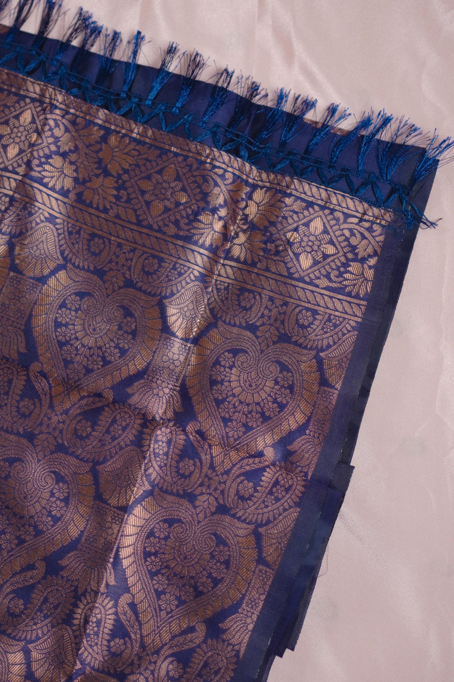 Semi Silk Saree- Soft Drape with decorative tassels (SAR-1118)