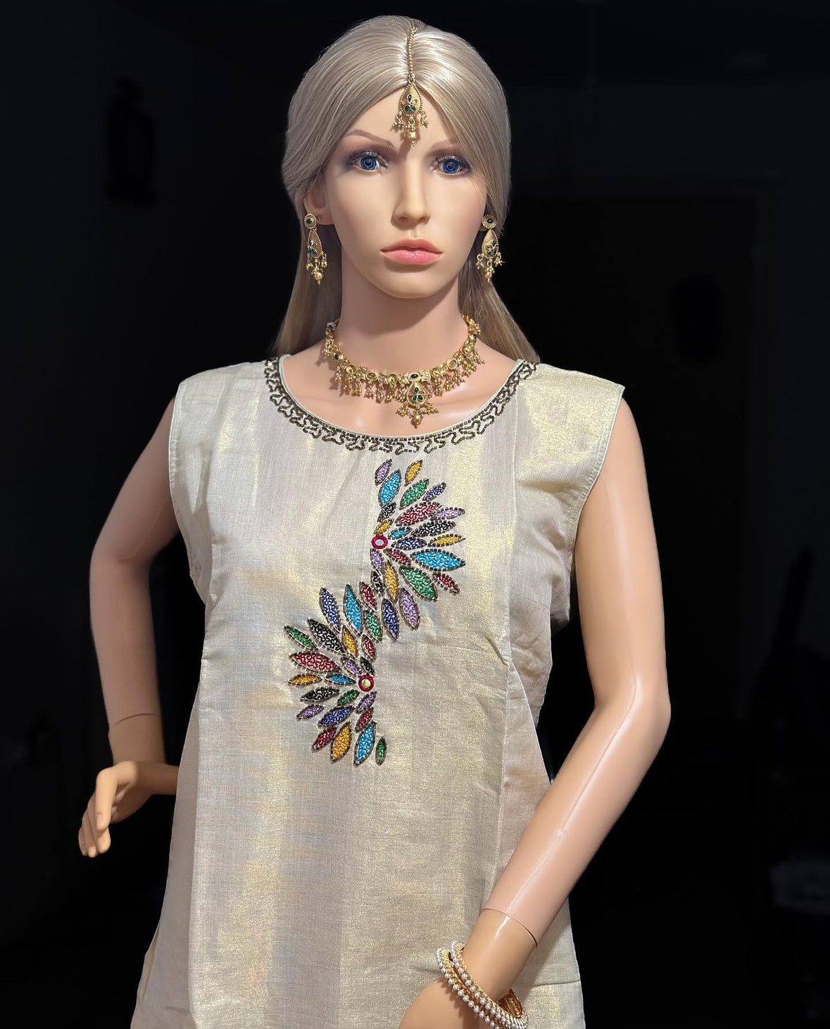 Tissue Kasavu Salwar Set(KER-345)