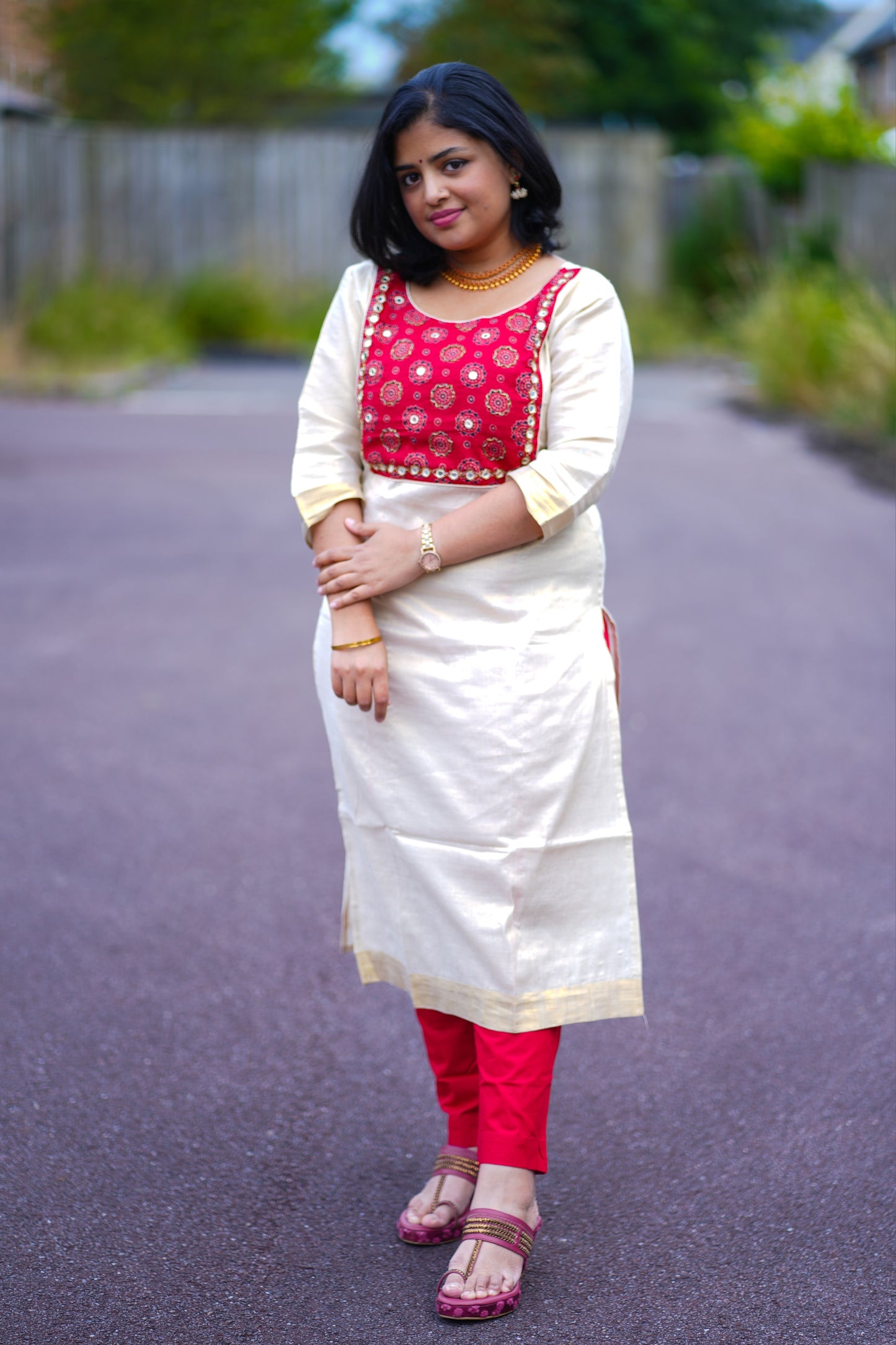 Tissue Kasavu Churidhar(KER-1045)