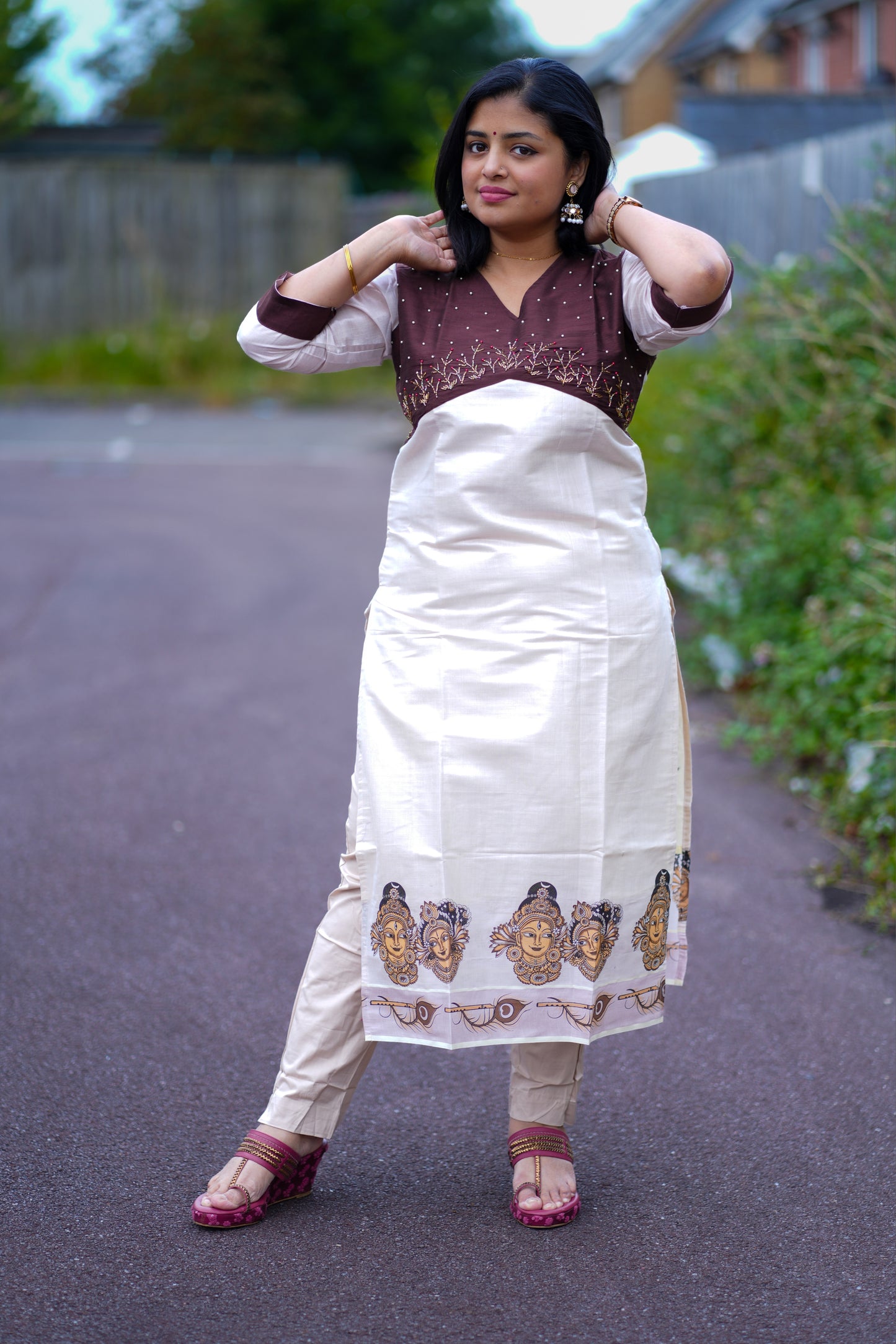 Tissue Kasavu Churidhar (KER-1050)