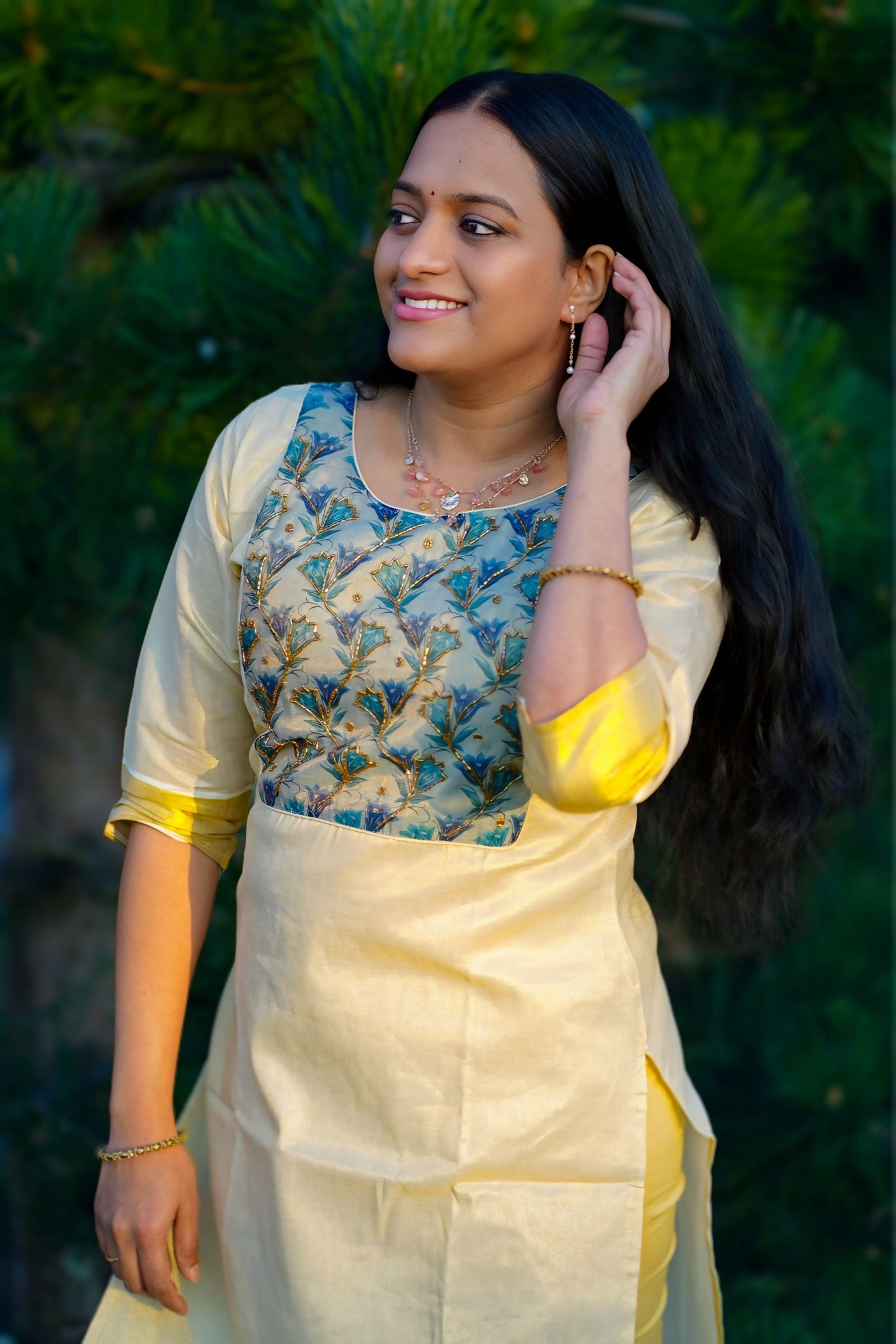 Tissue kurti top(KER-1084)