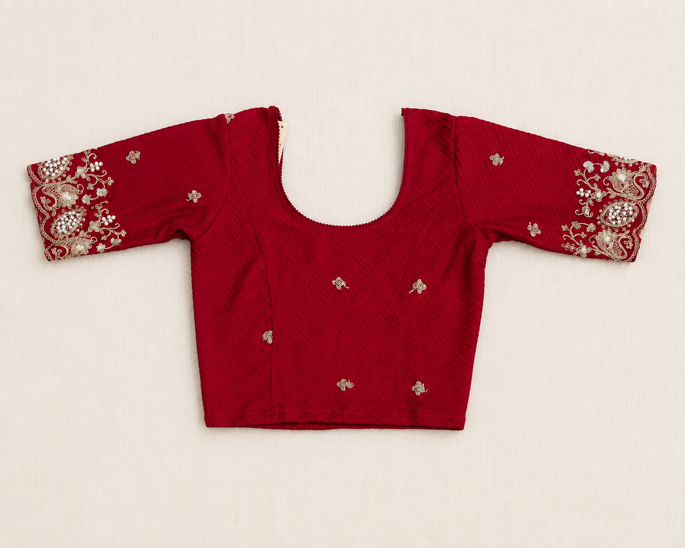Ready-to-Wear Saree Blouse maroon- (B48)