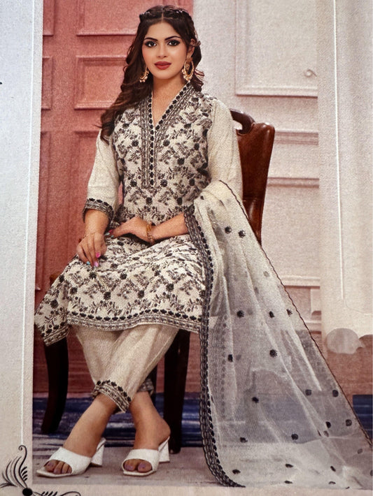 Cotton Kurti set with embroidery(KC-1125)