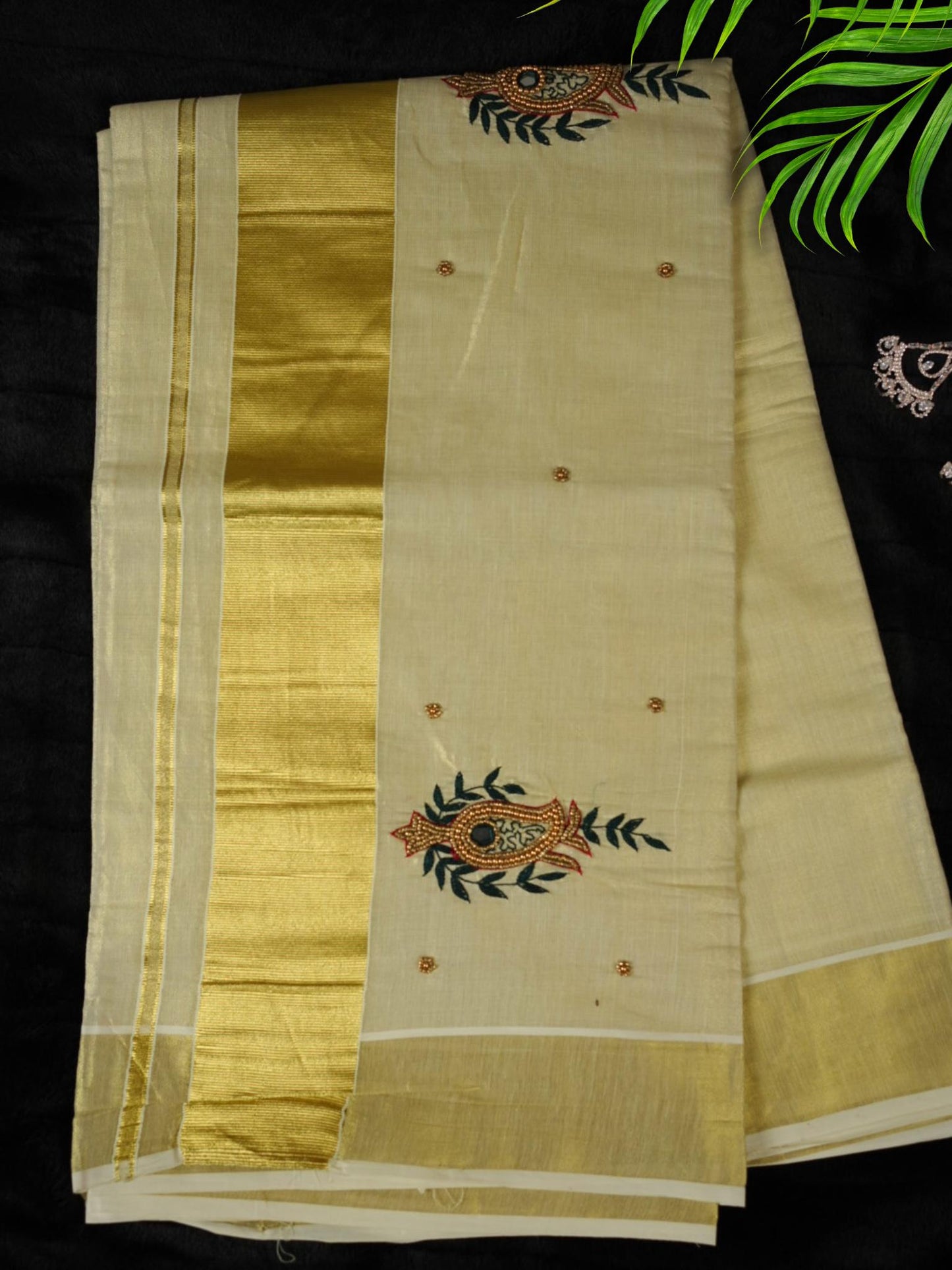 Beautiful Tissue kasavu saree(SAR-243)