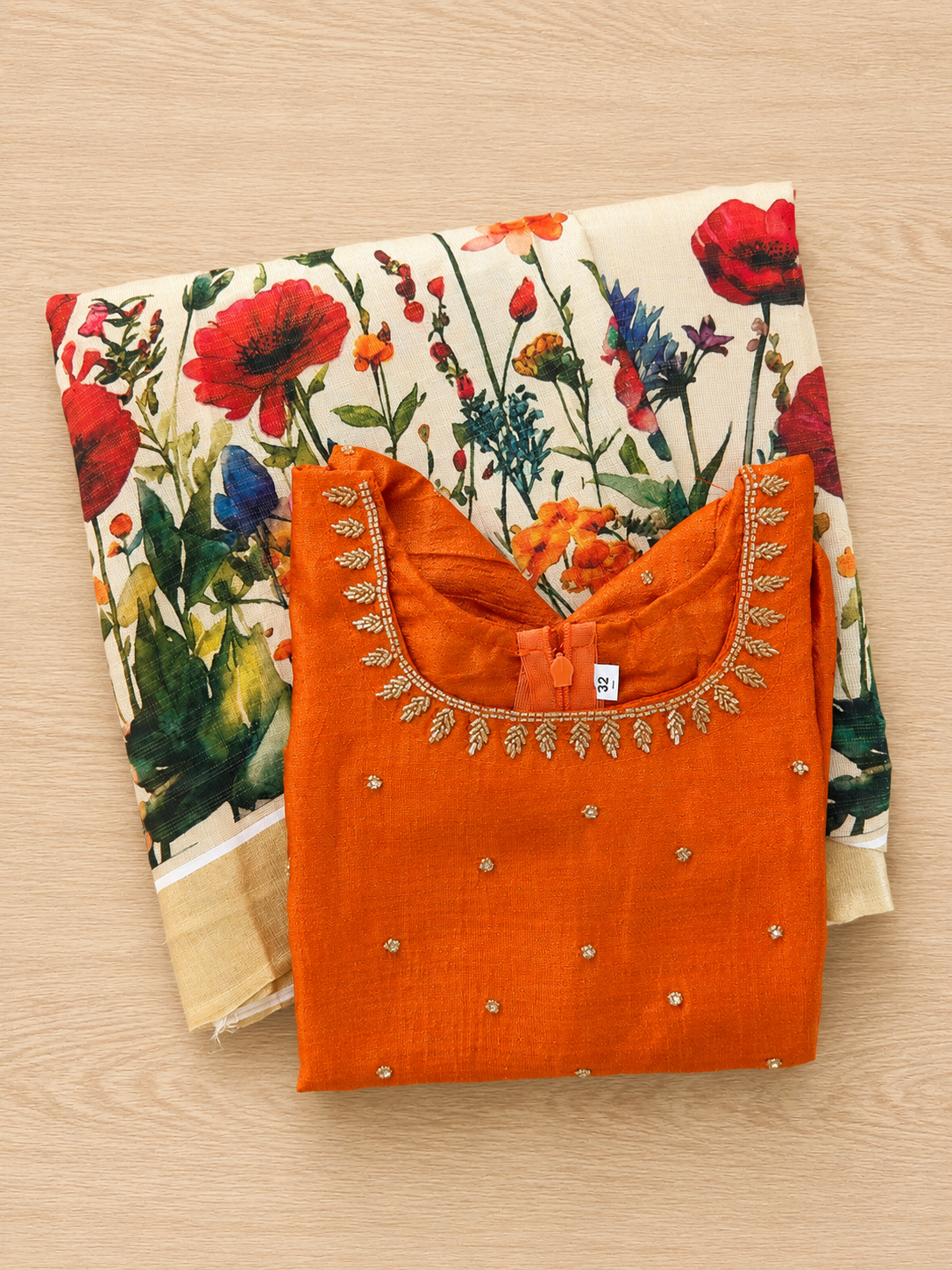 Girls Vichitra silk top & Skirt (KCW139)