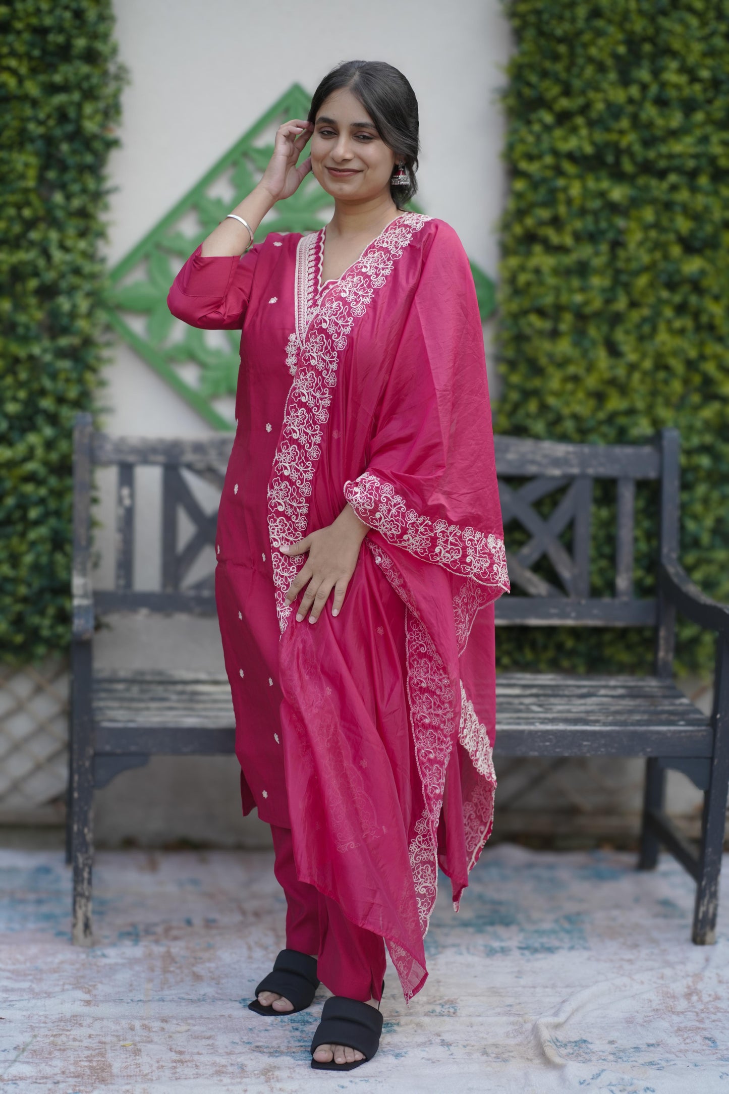 Premium cotton silk kurti set (KER-1104)