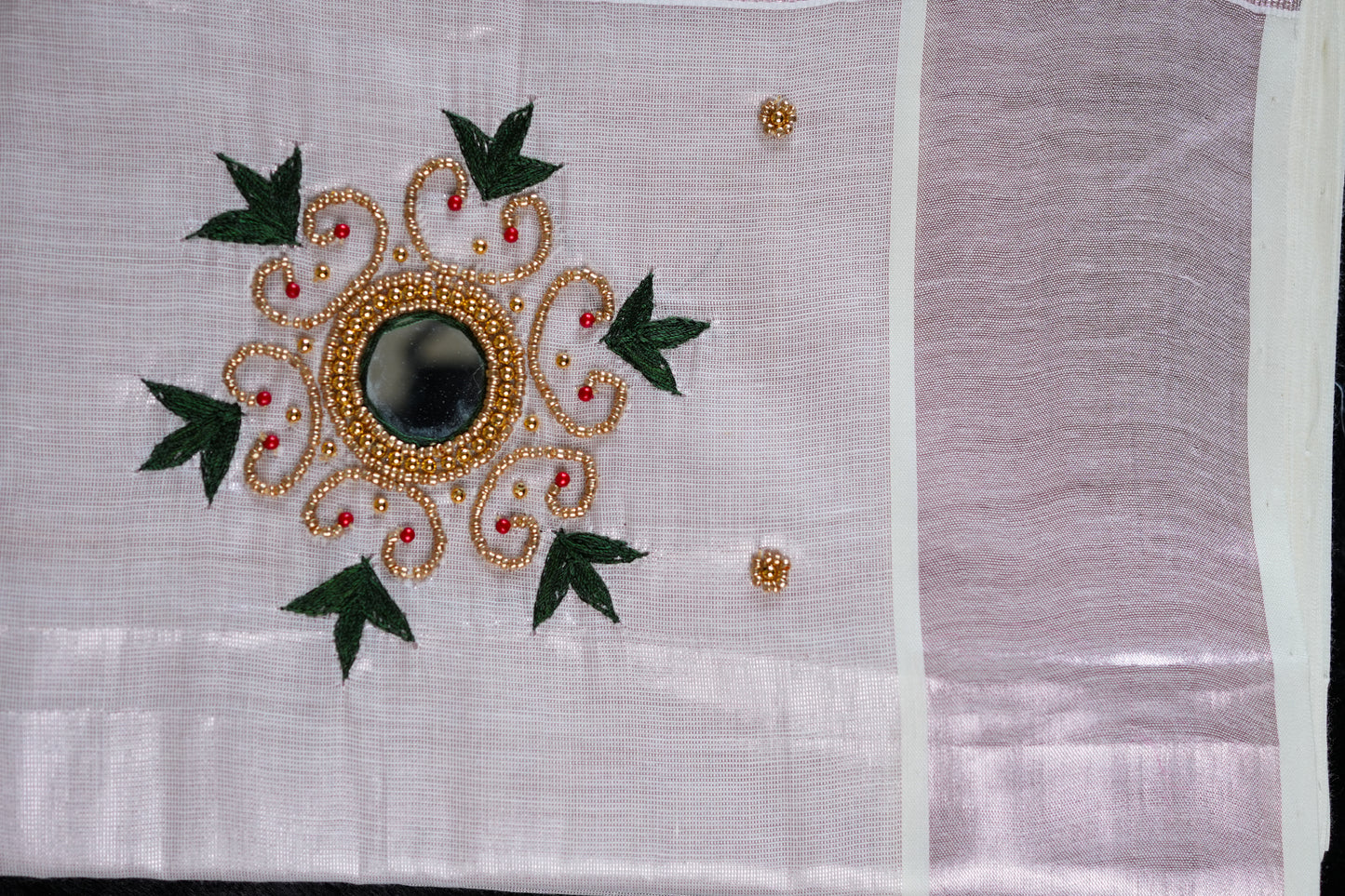 Rose gold kasavu saree(SAR165)