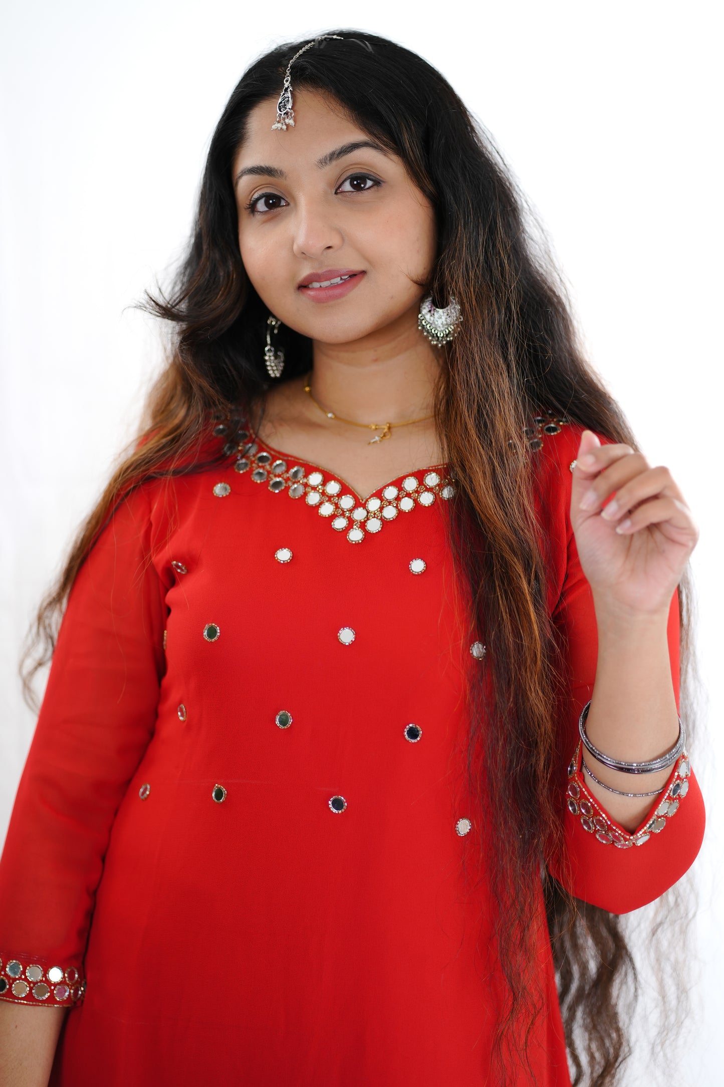 Georgette A line full kurta - (Fst619)