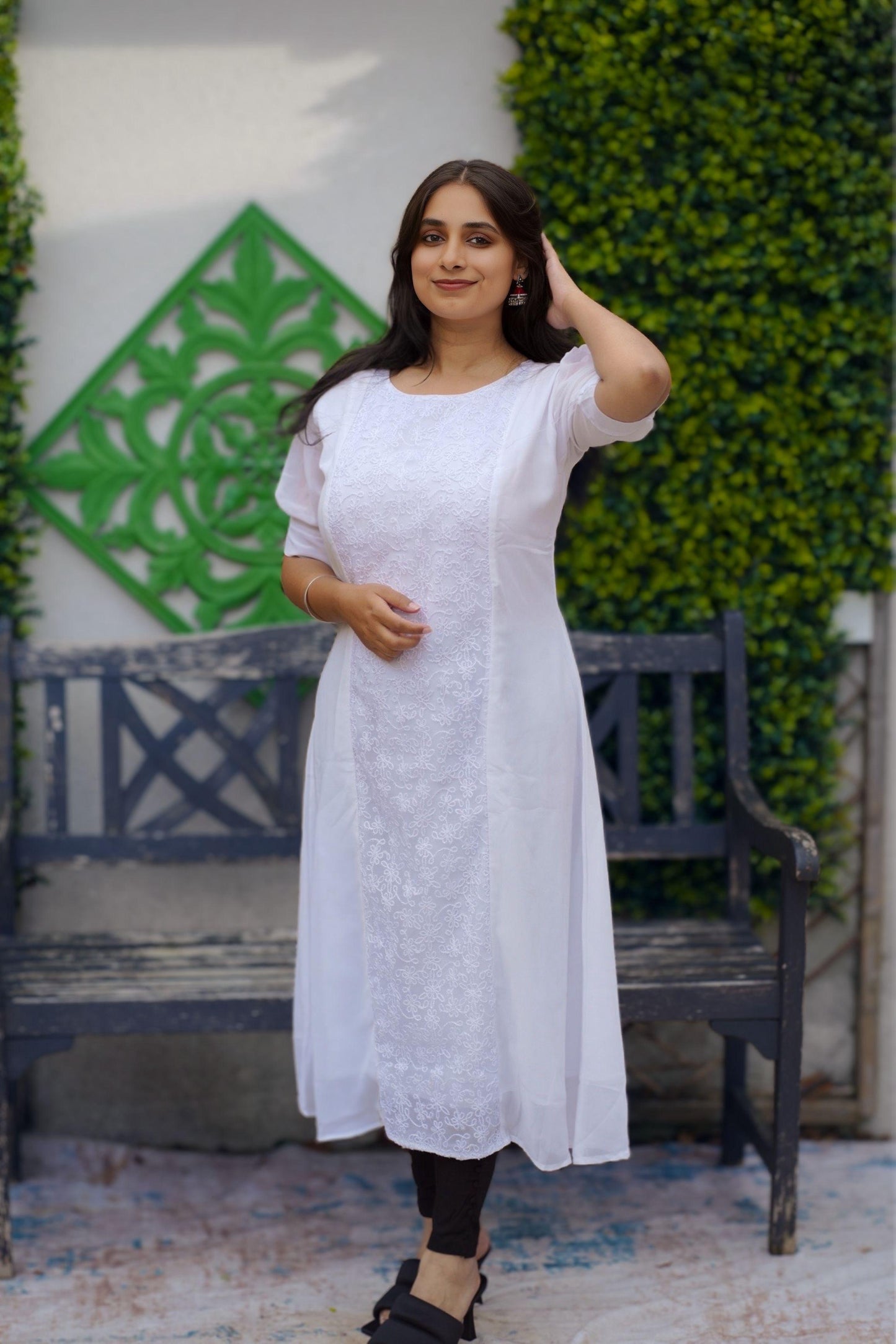 Georgette kurti top (KER-1131)