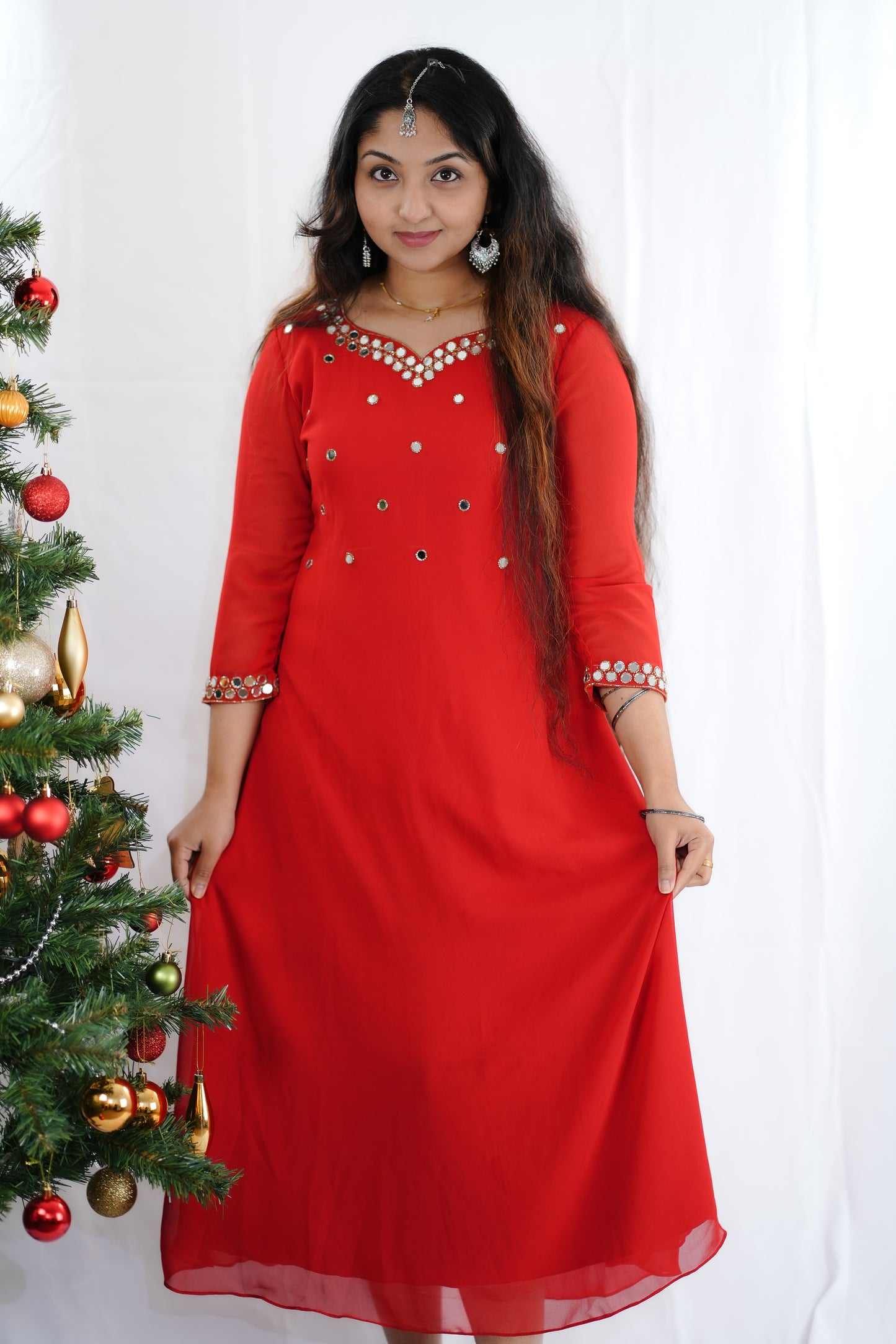 Georgette A line full kurta - (Fst619)
