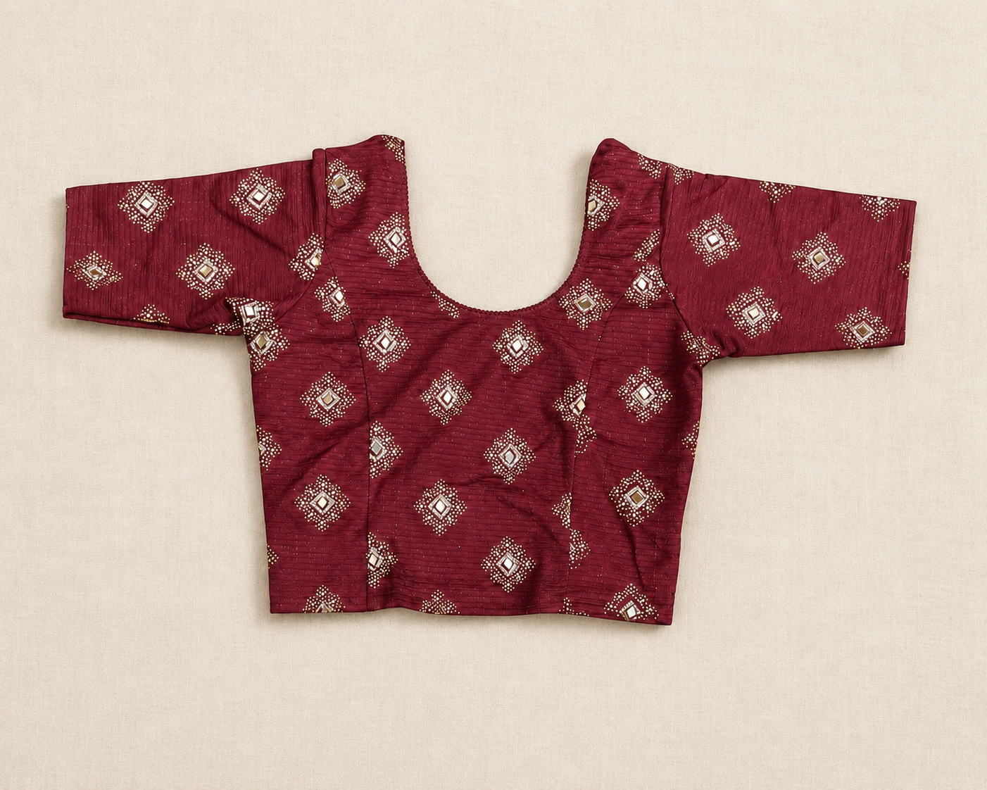 Ready-to-Wear Saree Blouse maroon- (B54)