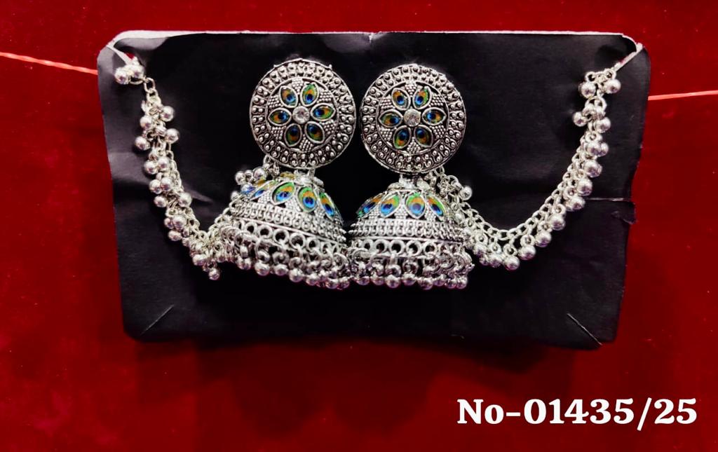 Silver oxodised earrings