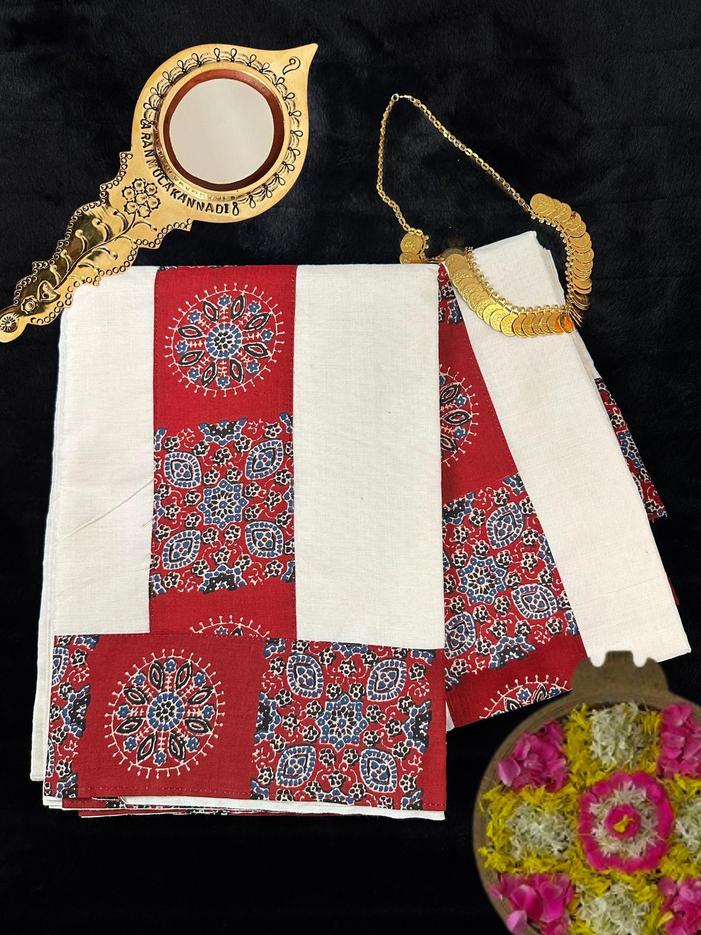 Kerala set mundu in ajrakh border(SM-200)