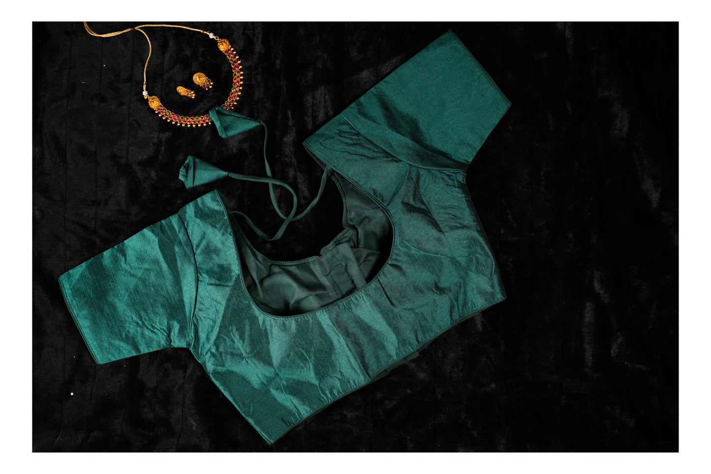 Bottle green blouse (Code:B5)
