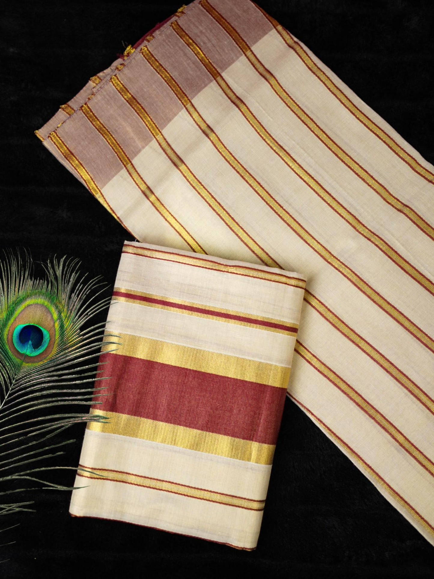 Tissue kasavu set mundu(SM-252)