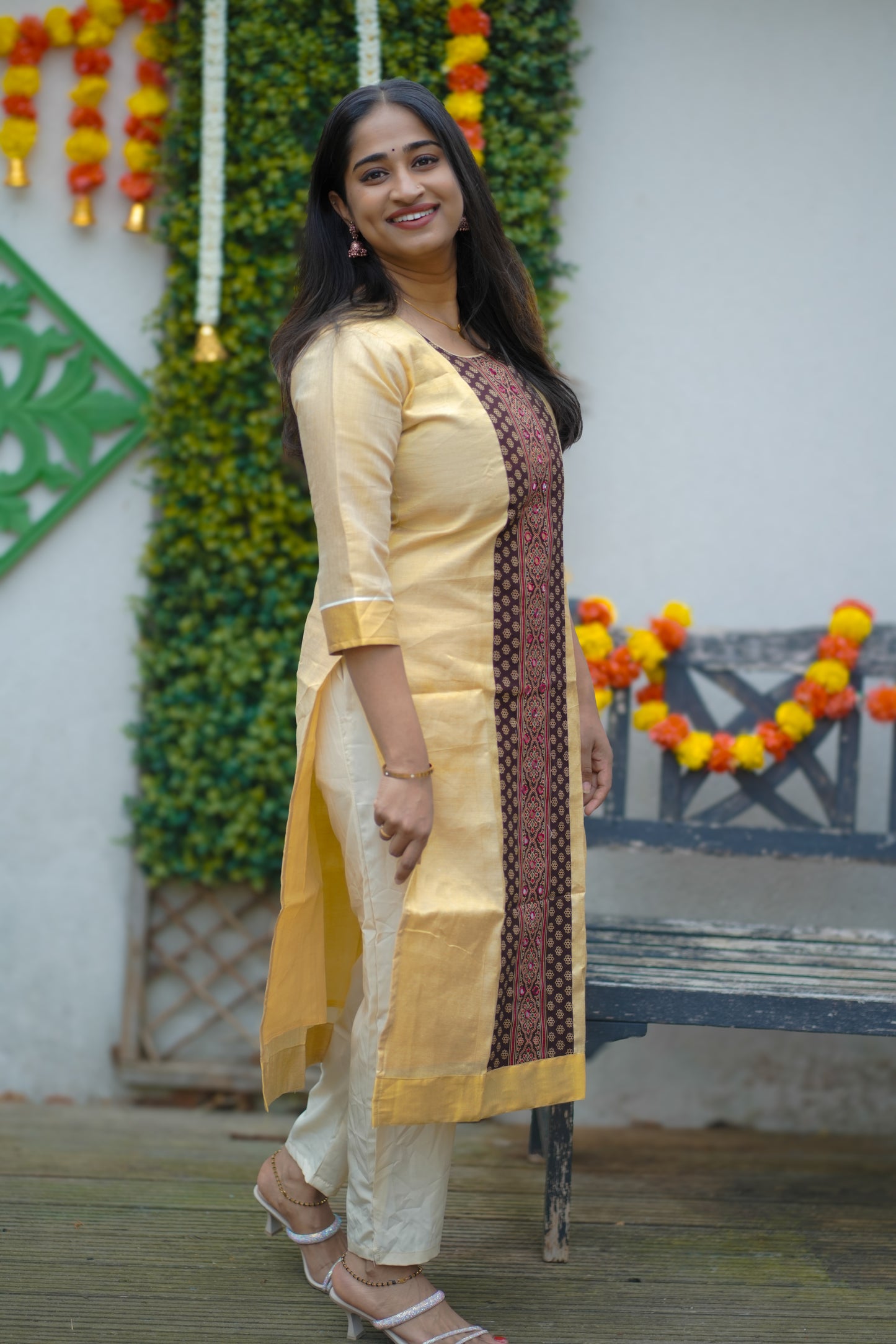 Tissue kasavu kurti top (KER-1136)