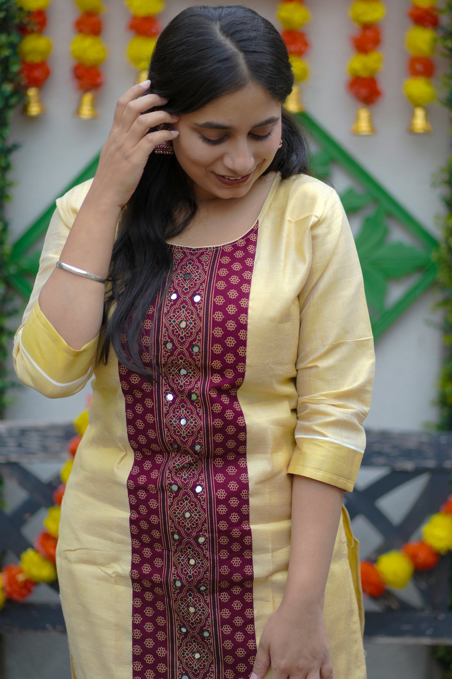 Tissue Kurti Top (KER-1139)