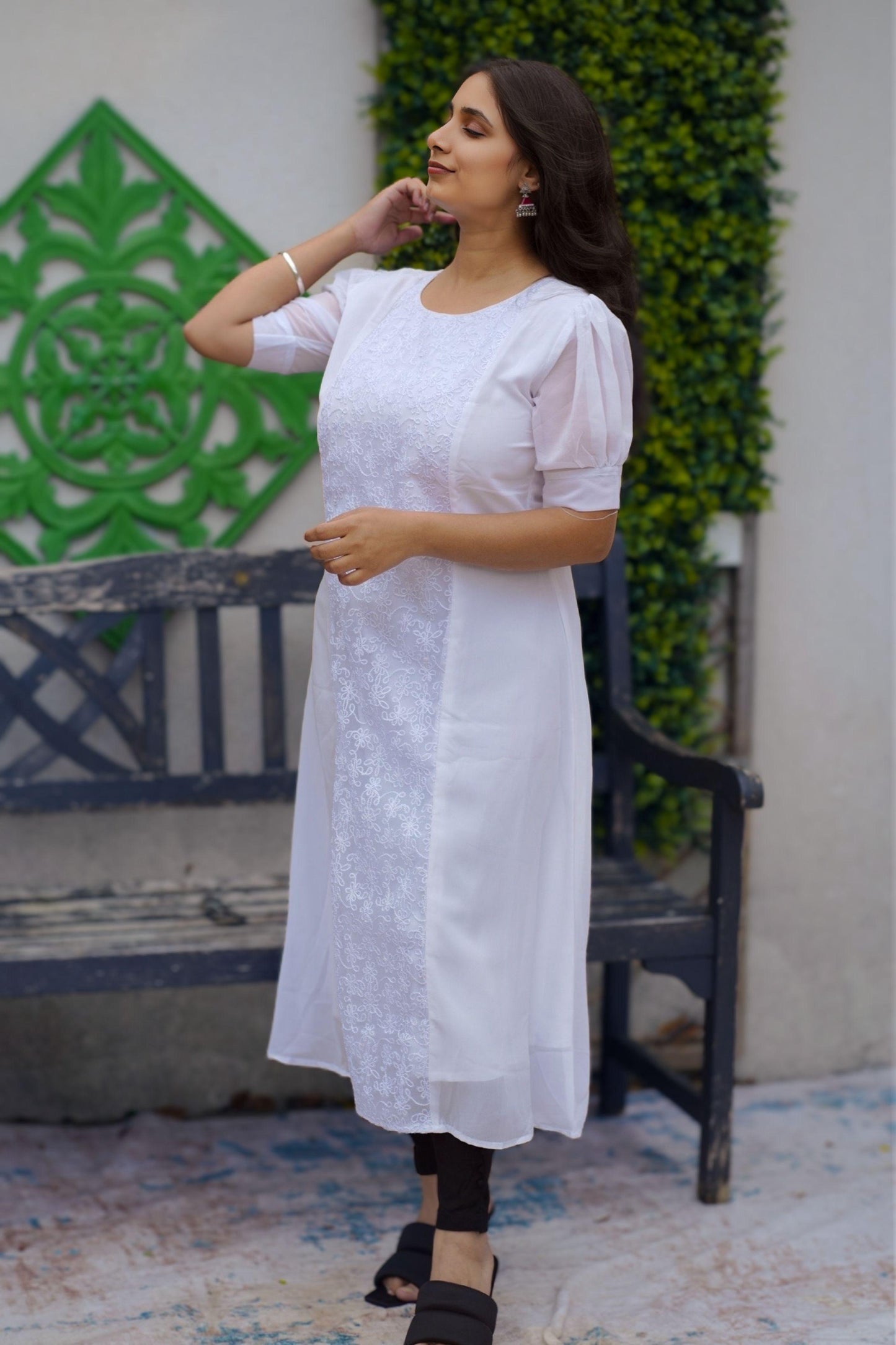 Georgette kurti top (KER-1131)