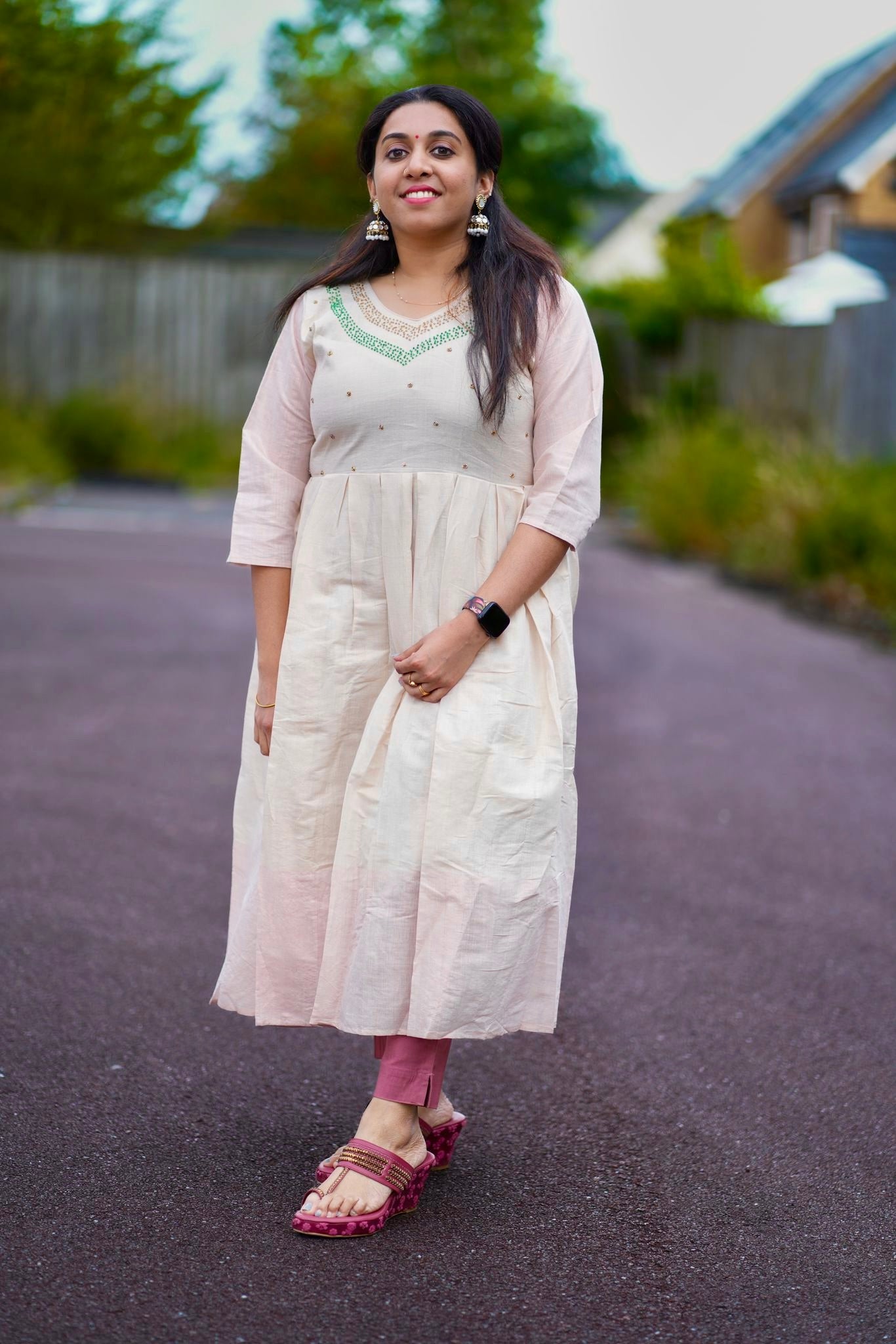 Kasavu frock style top from Floral Blues Kasavu frock style top from Floral Blues