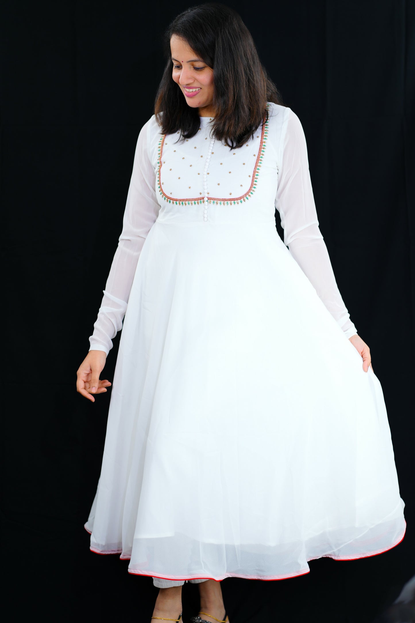 Elegant georgette Anarkali suit - (FST641)