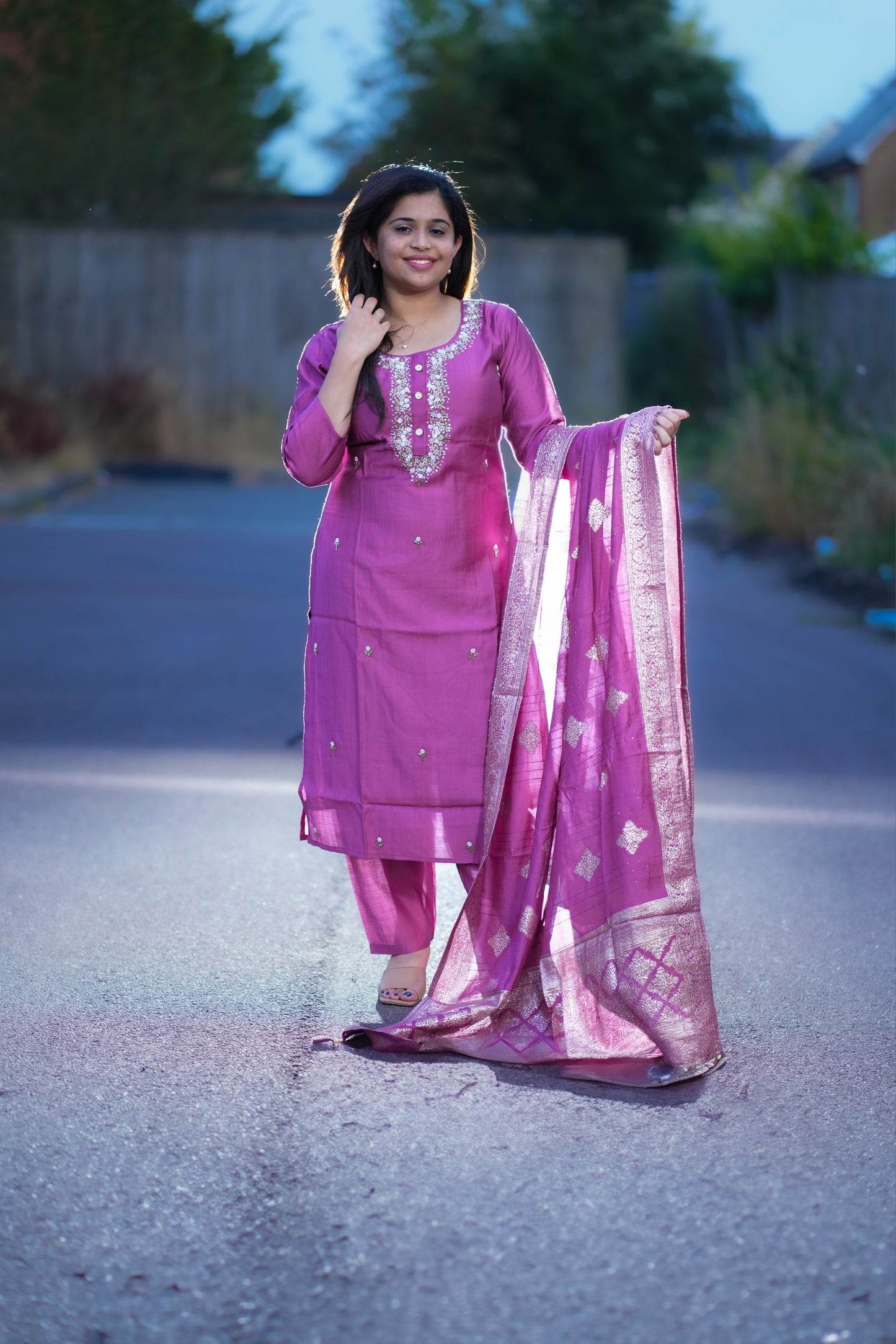 Party wear Kurti set with elegant handwork( KSH1011)
