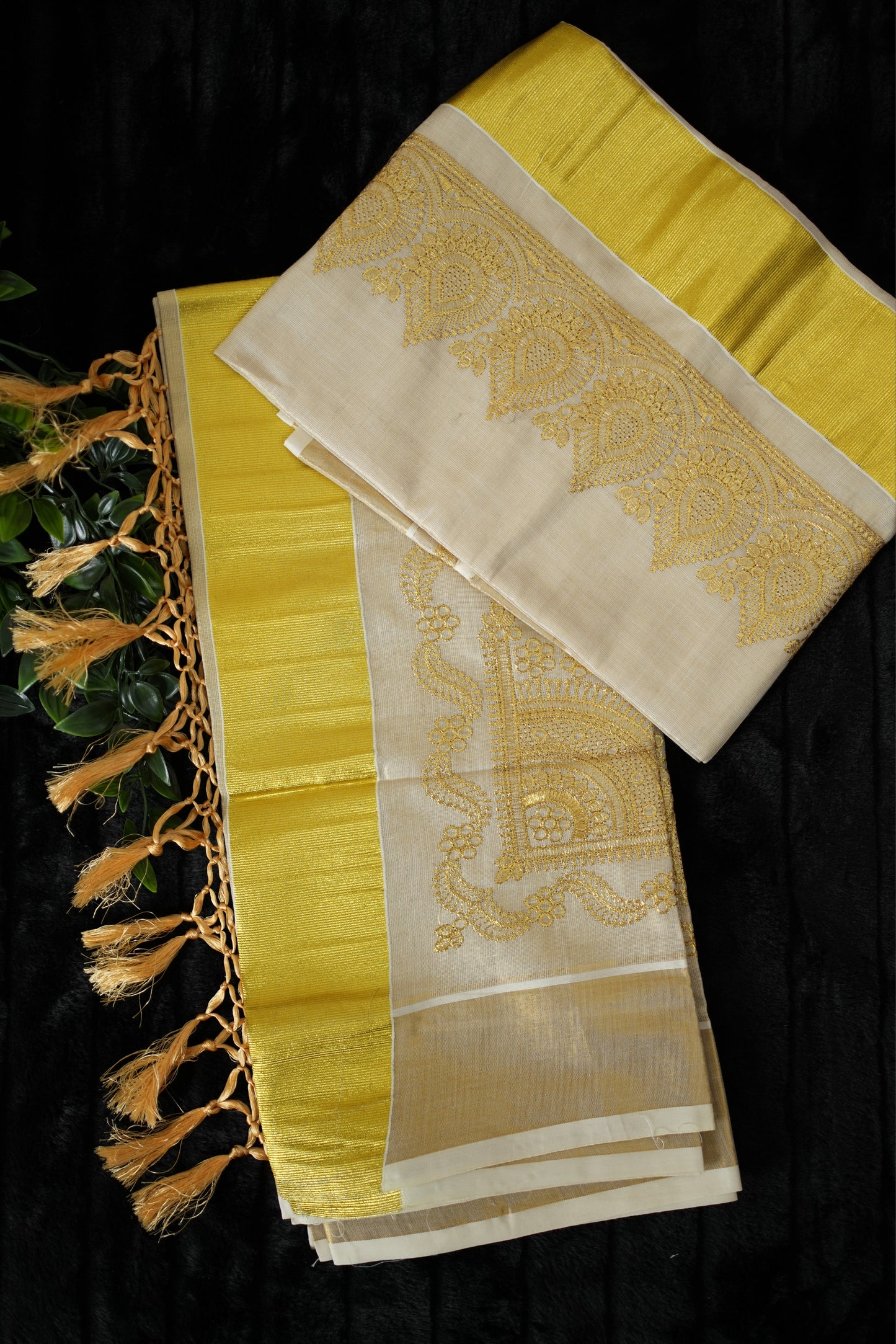 Set Mundu with golden embroidery(SM-175)