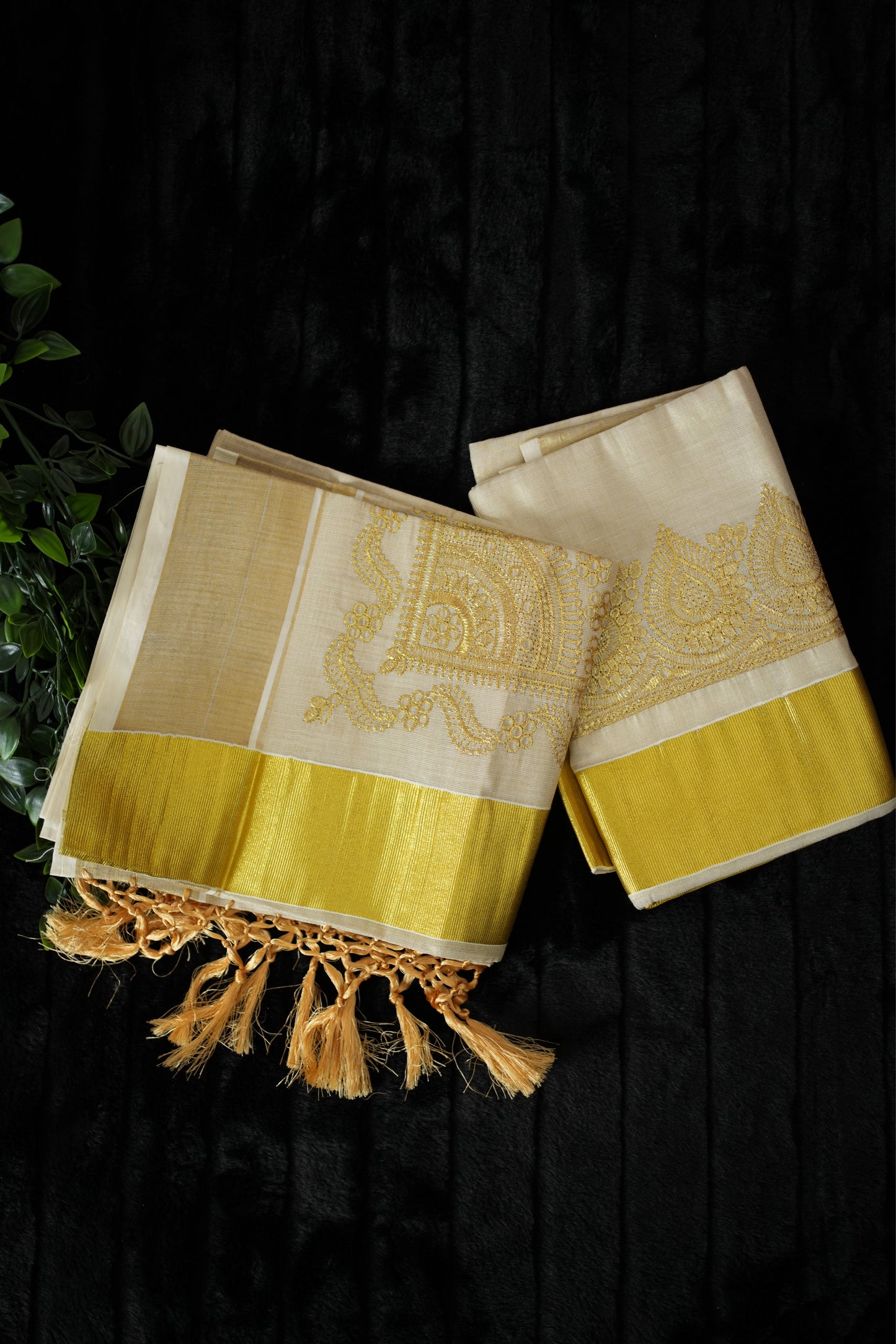 Set Mundu with golden embroidery(SM-175)