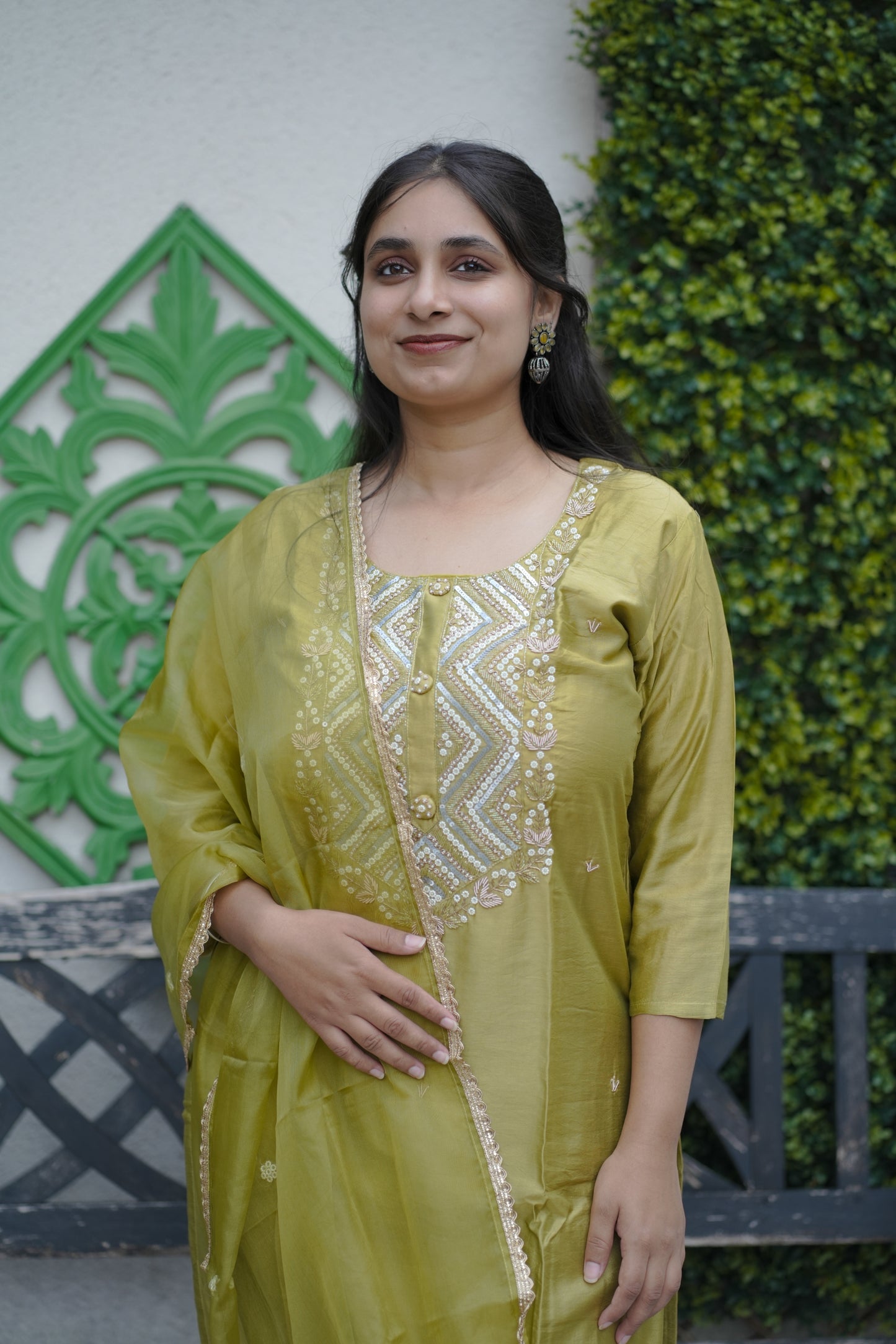 Cotton silk kurti set - (Kur537)