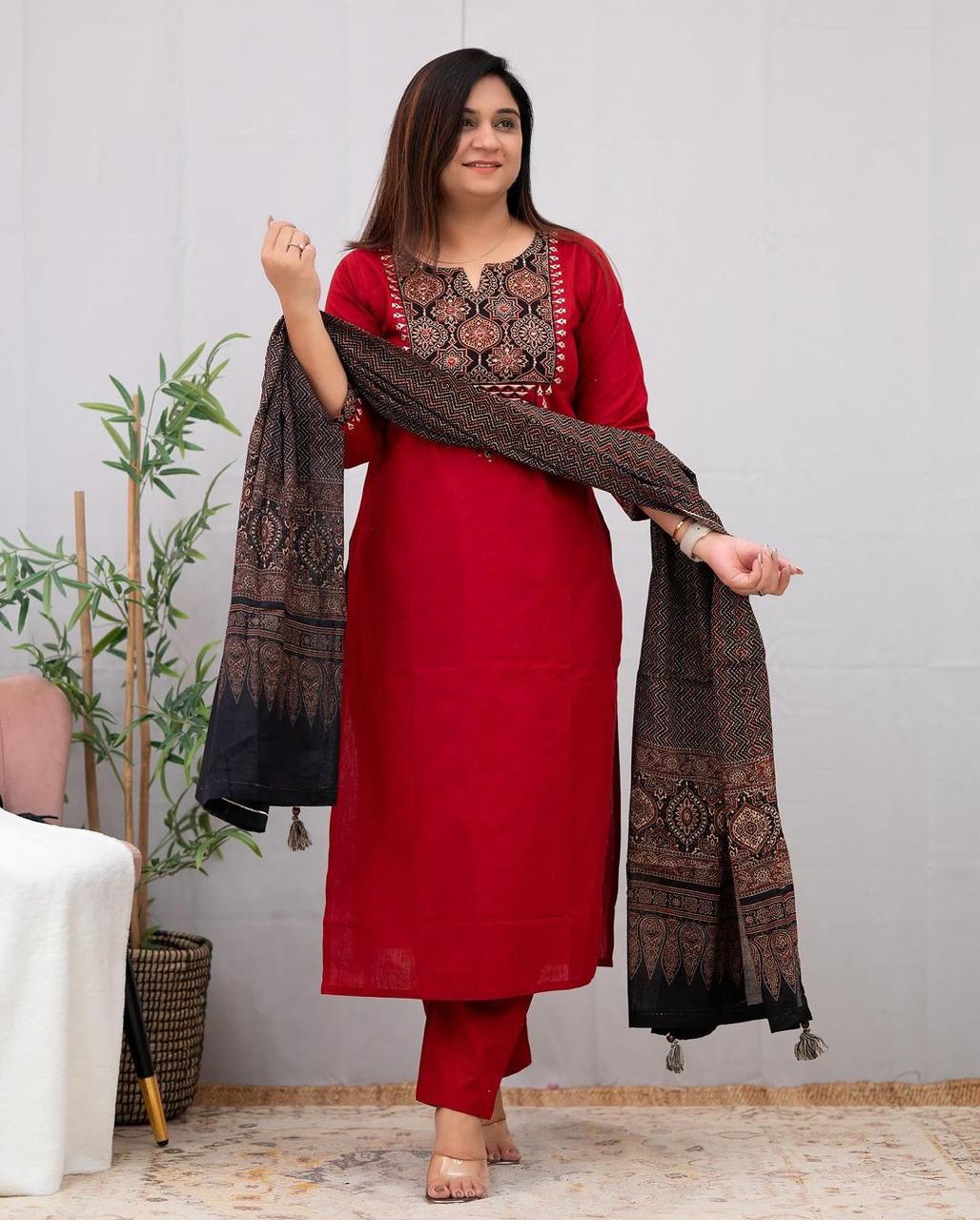 Kurti set in Rayon fabric(JN-1016)