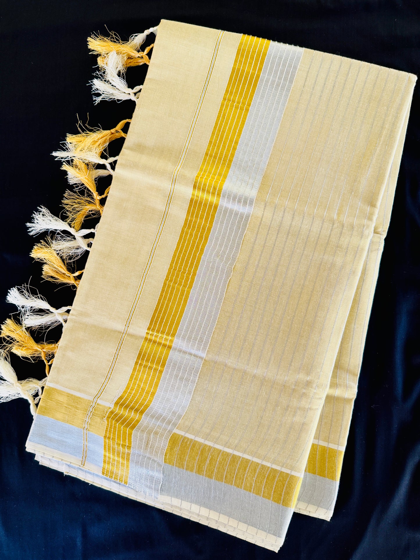 Premium Kerala Tissue Kasavu Set Saree (SAR-1155)