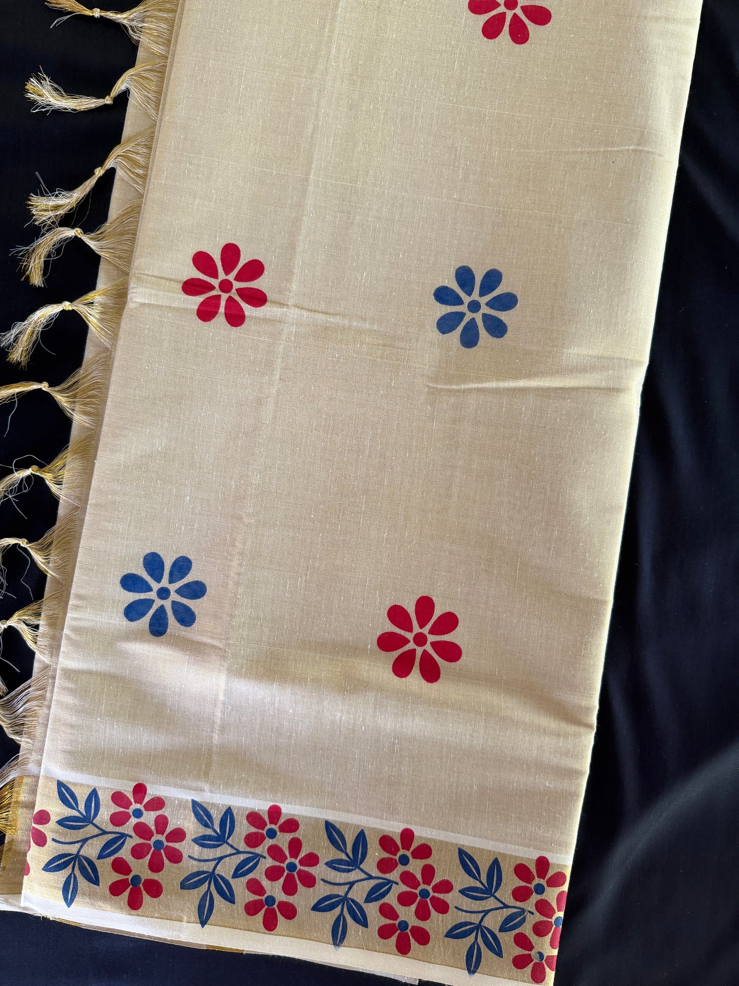 Premium tissue kasavu set saree (SAR-1164)