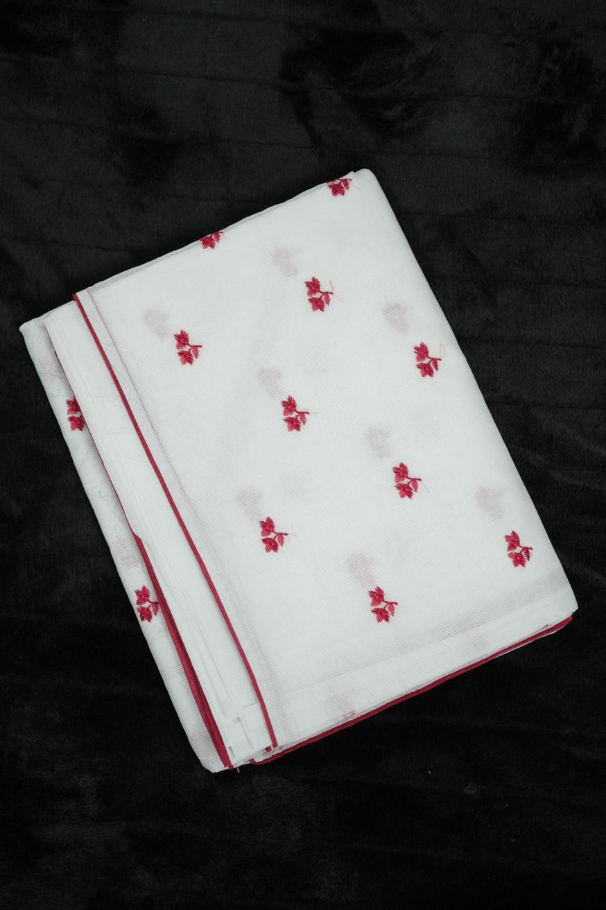 Premium Cotton White saree (SAR-1138)