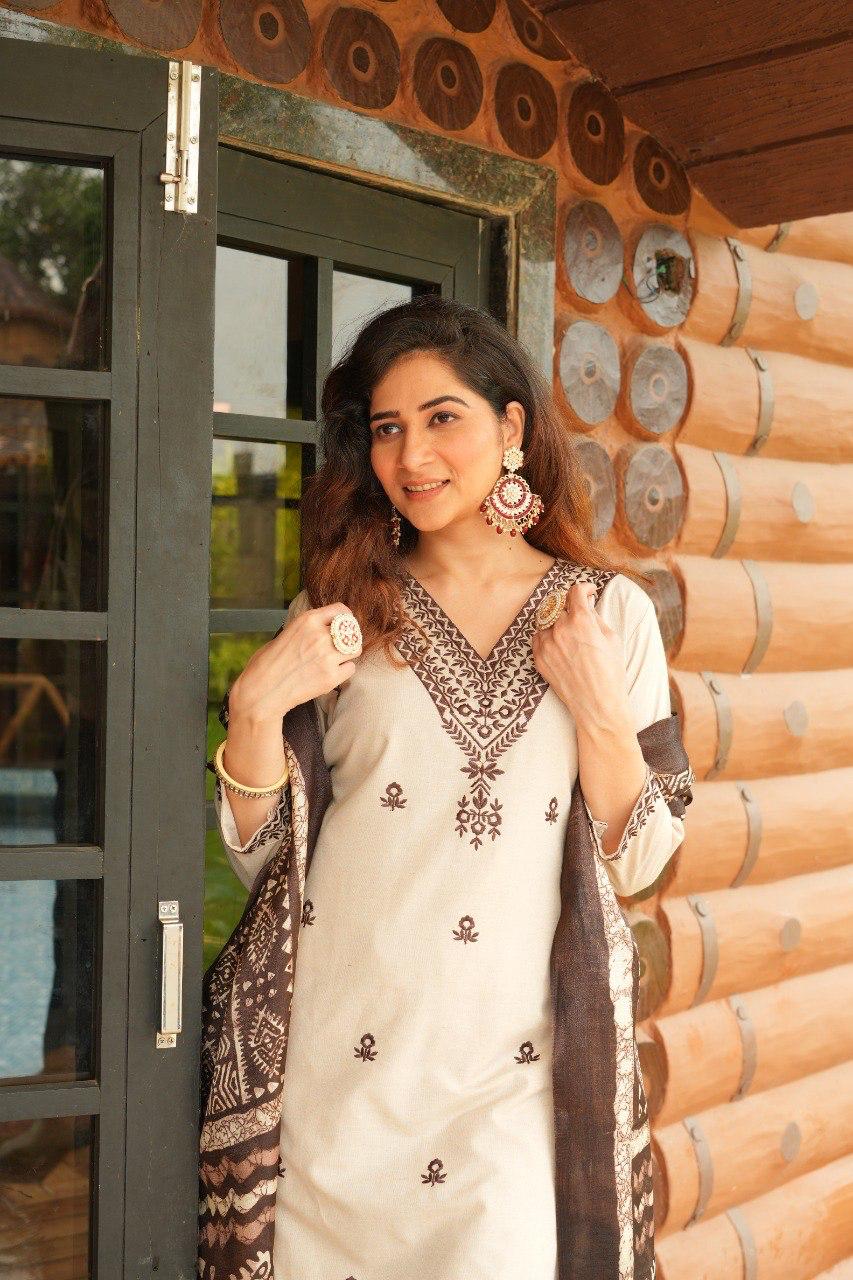 Khadi Cotton Kurti Set (JN-2007)