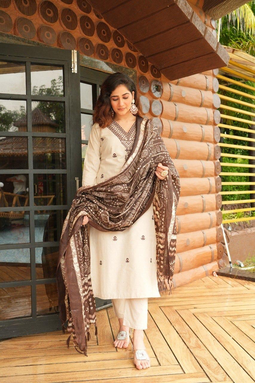 Khadi Cotton Kurti Set (JN-2007)