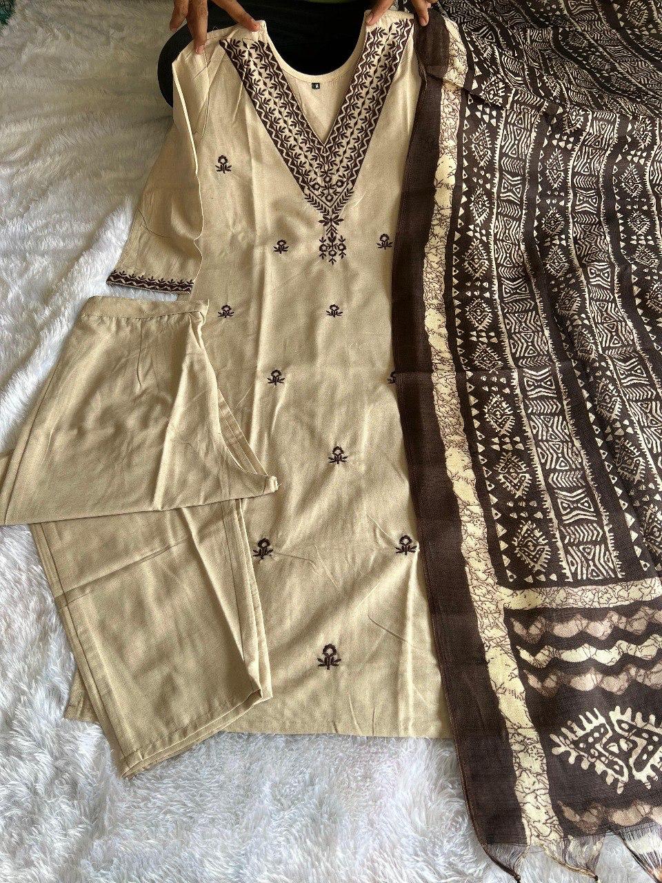 Khadi Cotton Kurti Set (JN-2007)
