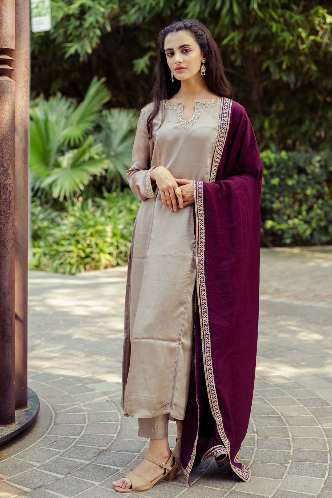 Roman Silk Kurti Set (JN-2014)