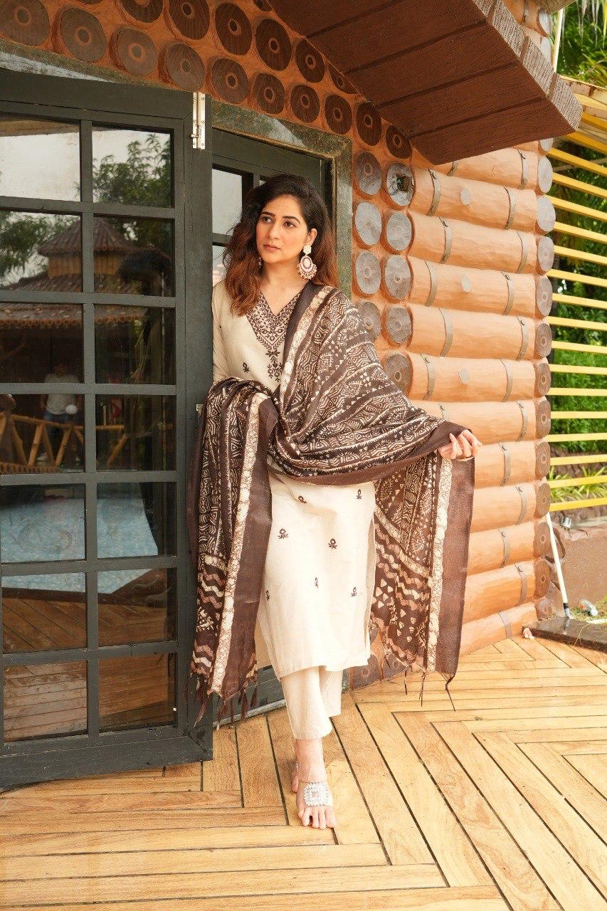 Khadi Cotton Kurti Set (JN-2007)