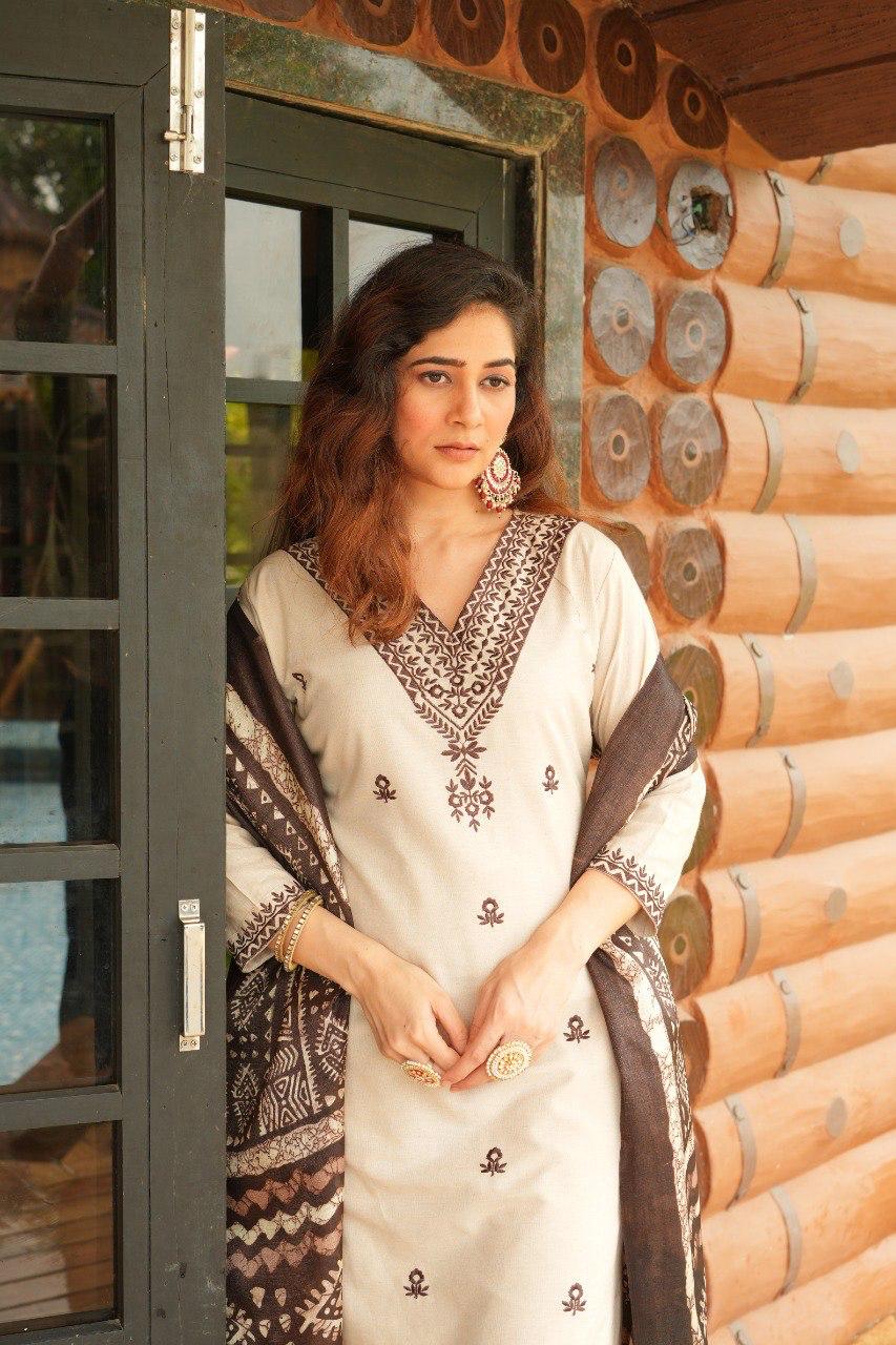 Khadi Cotton Kurti Set (JN-2007)