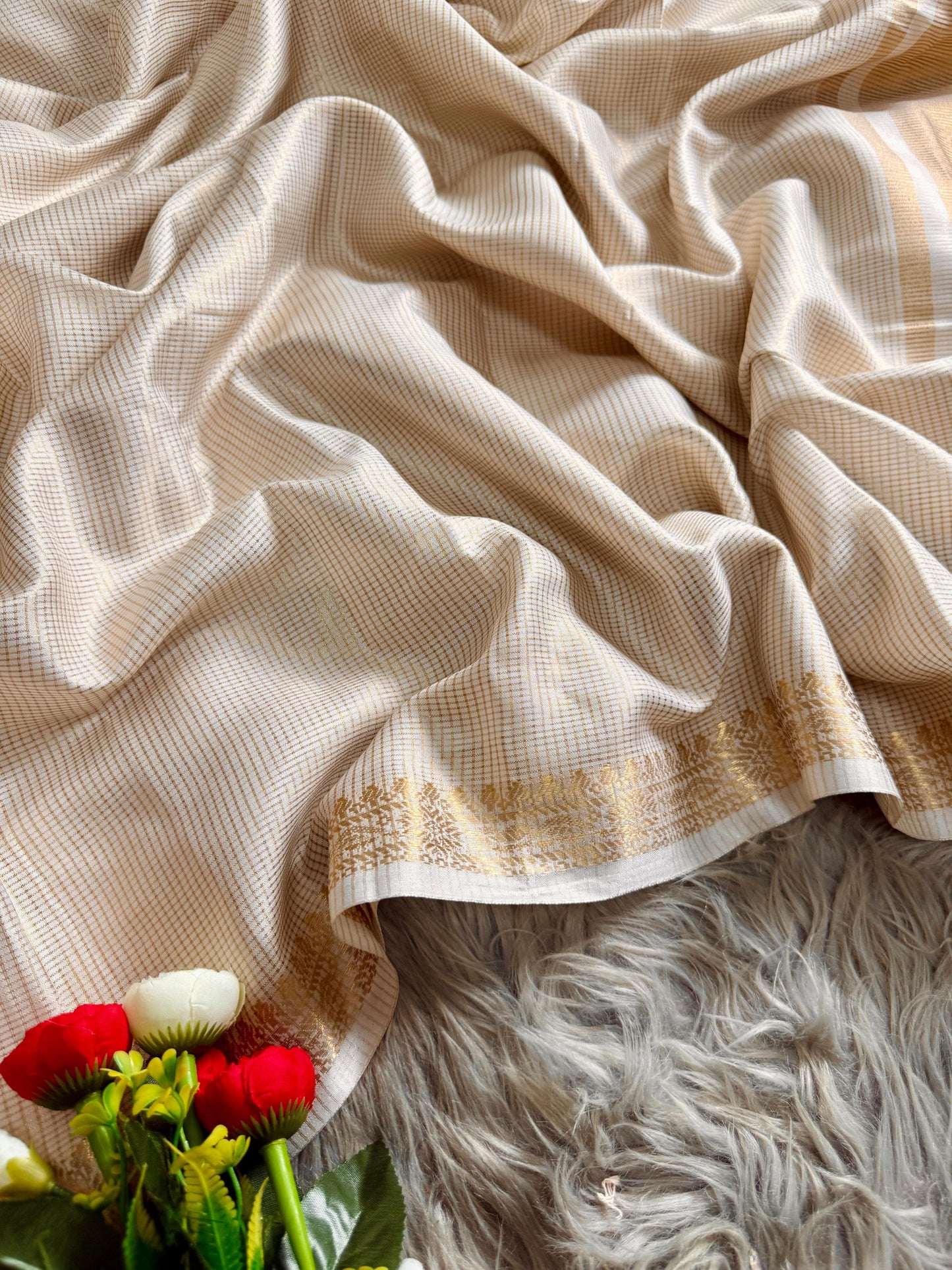 Kasavu saree with Zari border(SAR-253)