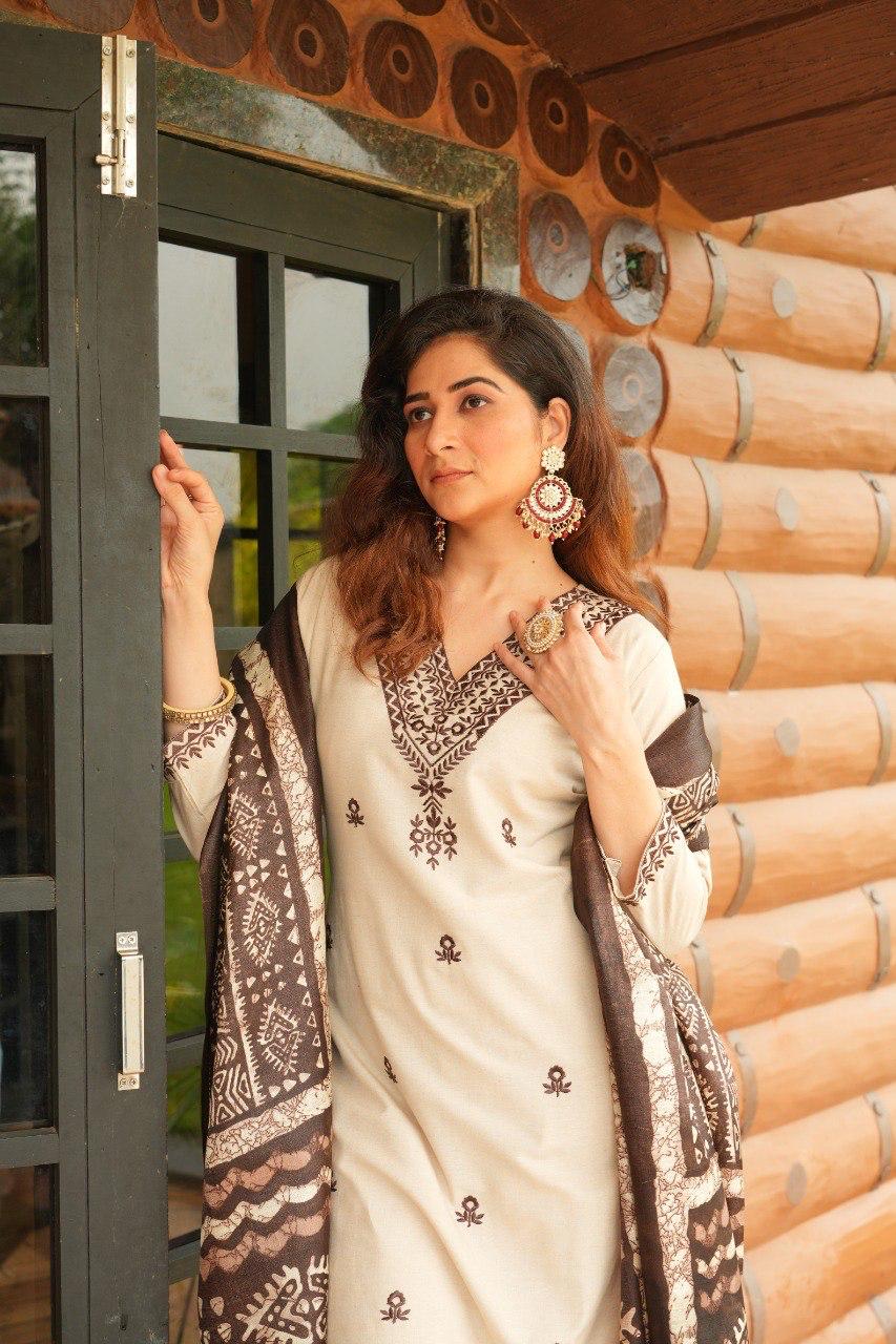 Khadi Cotton Kurti Set (JN-2007)