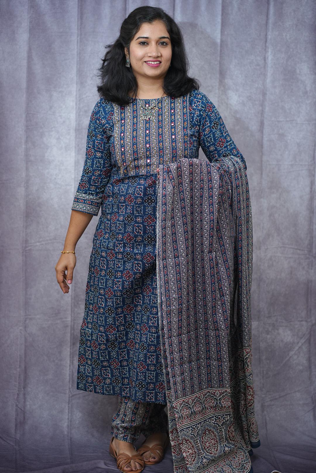 Premium cotton kurti set (KER-1053)