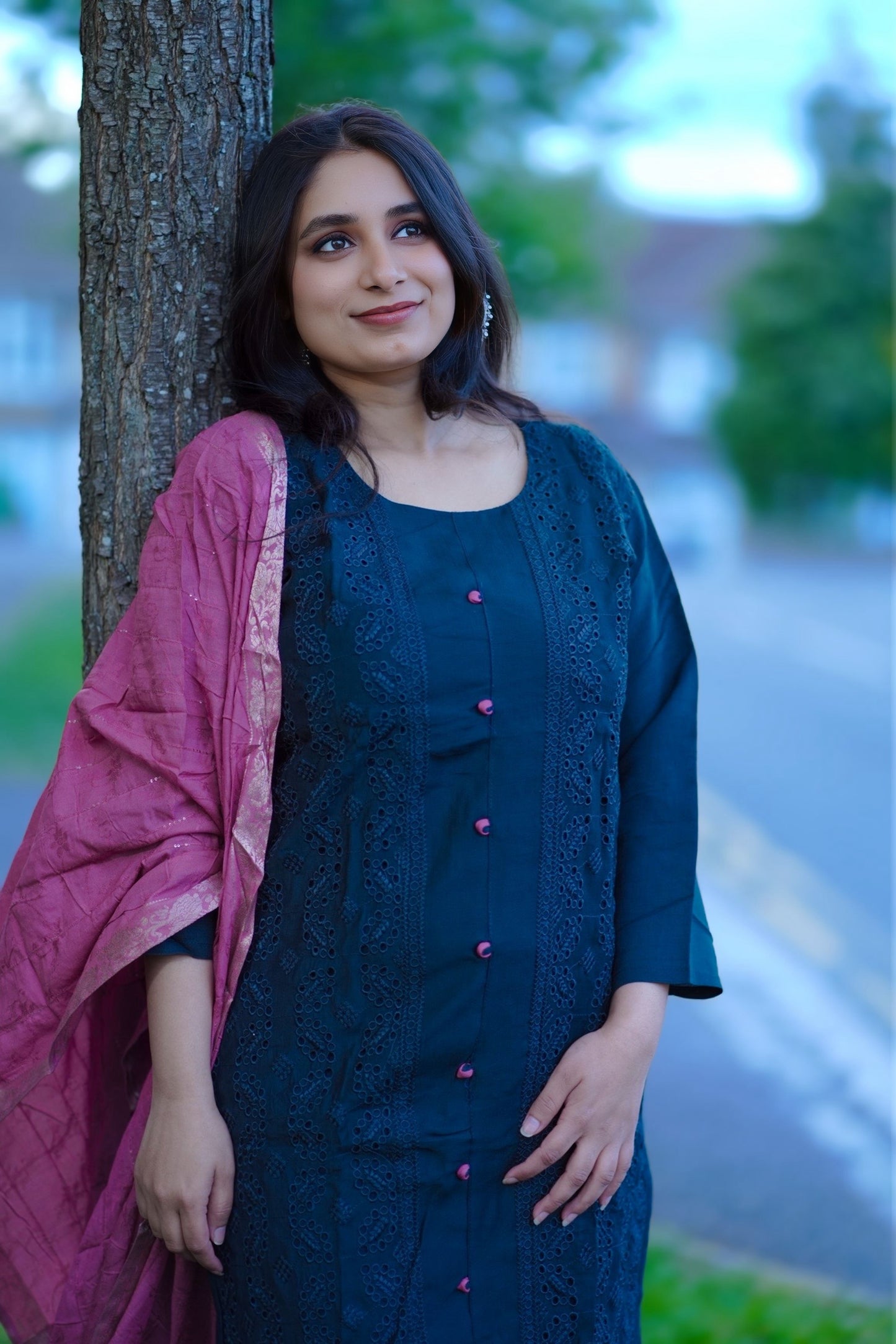 Cotton Silk Kurti Set(KER-1097)