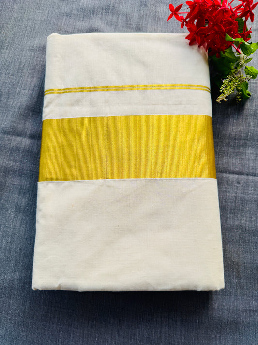 Premium Kerala Cotton Kasavu Set Saree (SAR-1150)