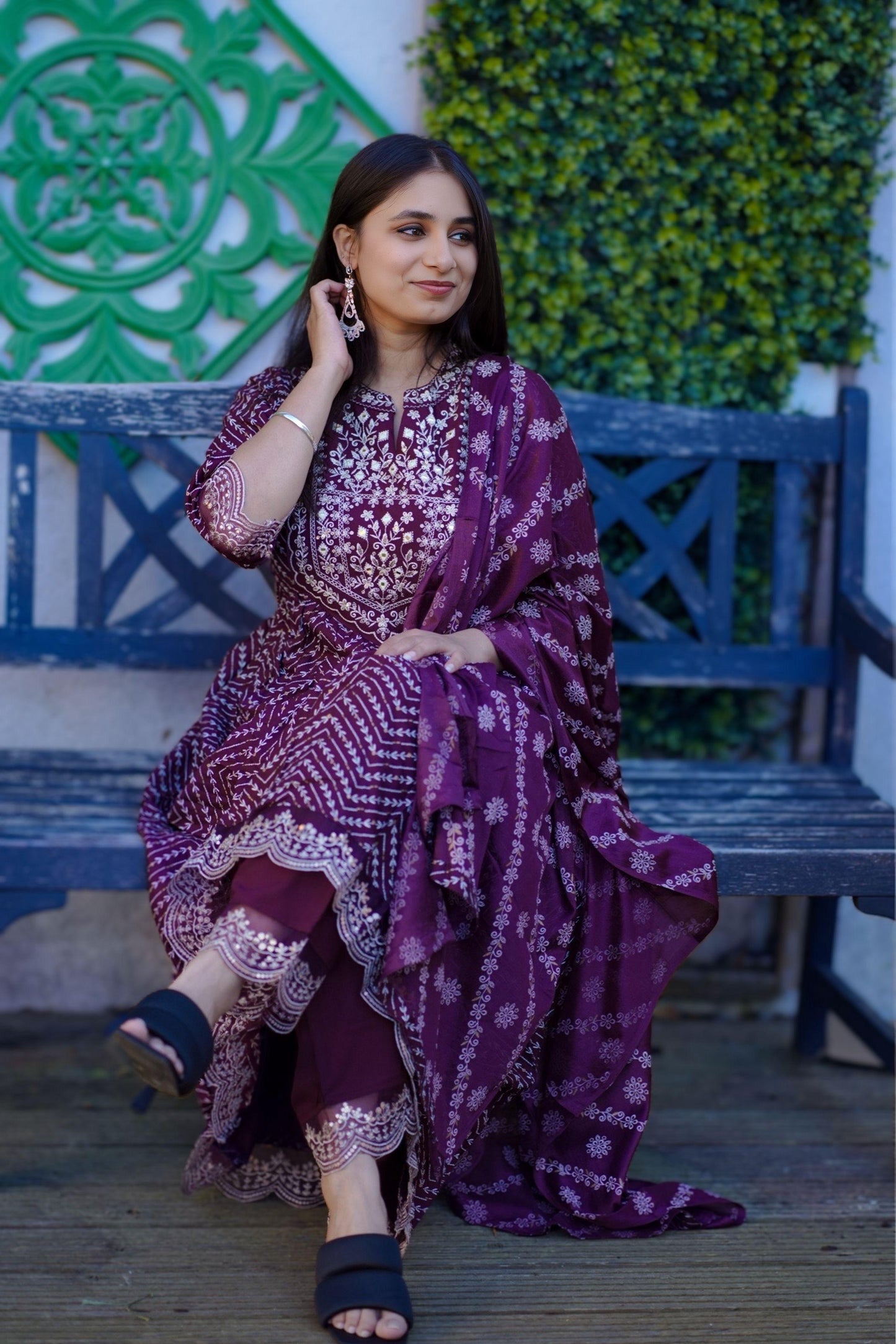 Anarkali Kurti in beautiful purple shade (KSH-1014)