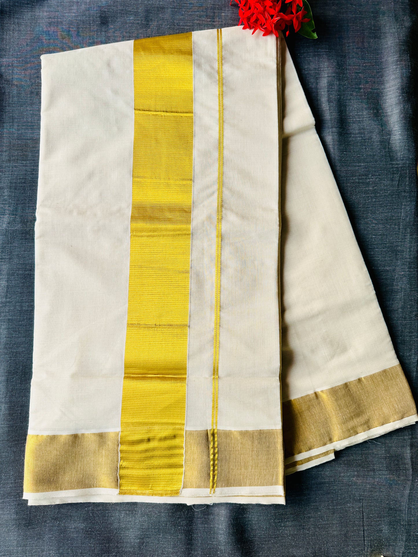 Premium Kerala Kasavu Set Saree (SAR-1150)