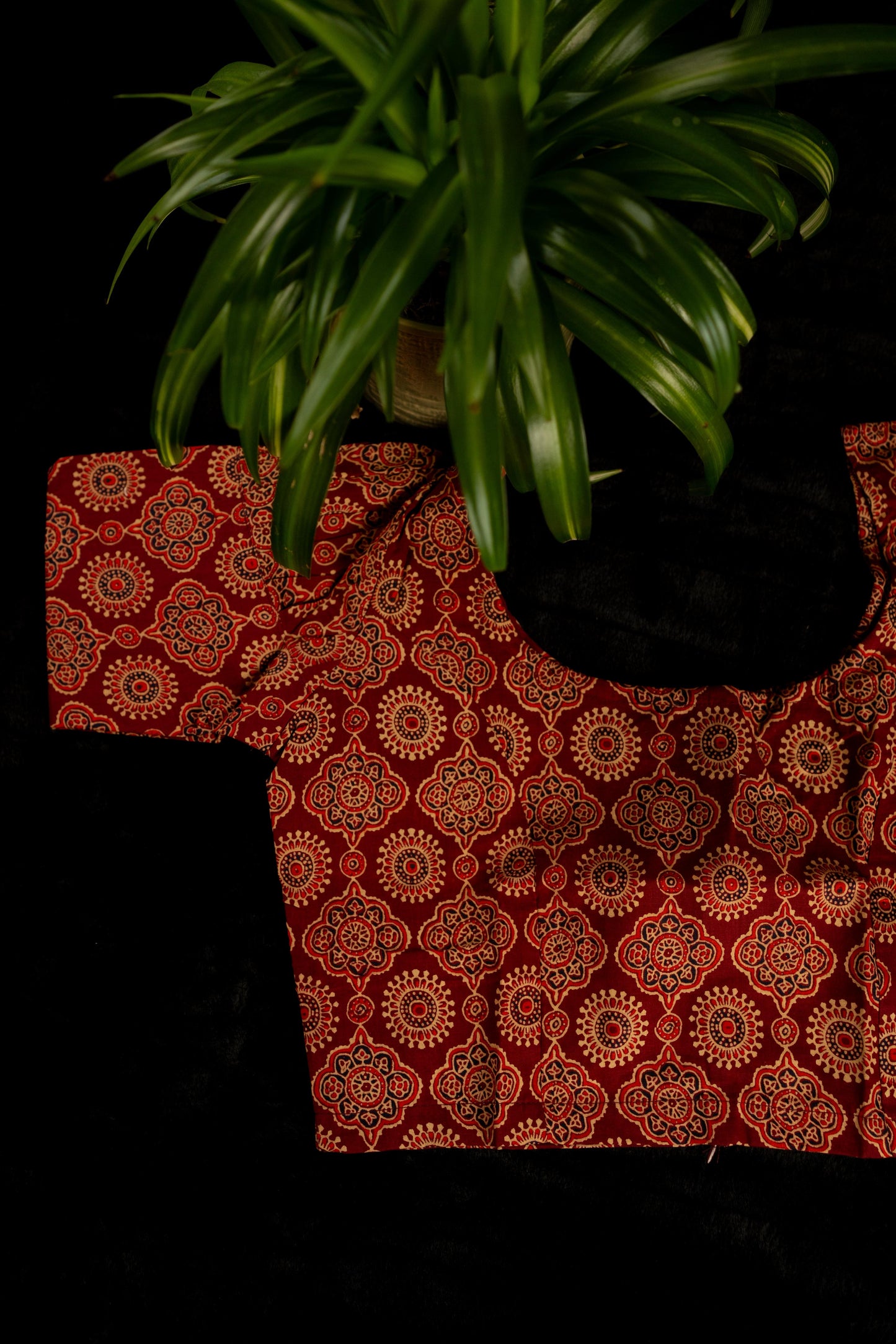 Cotton Ajrakh Blouse(Code:B37)