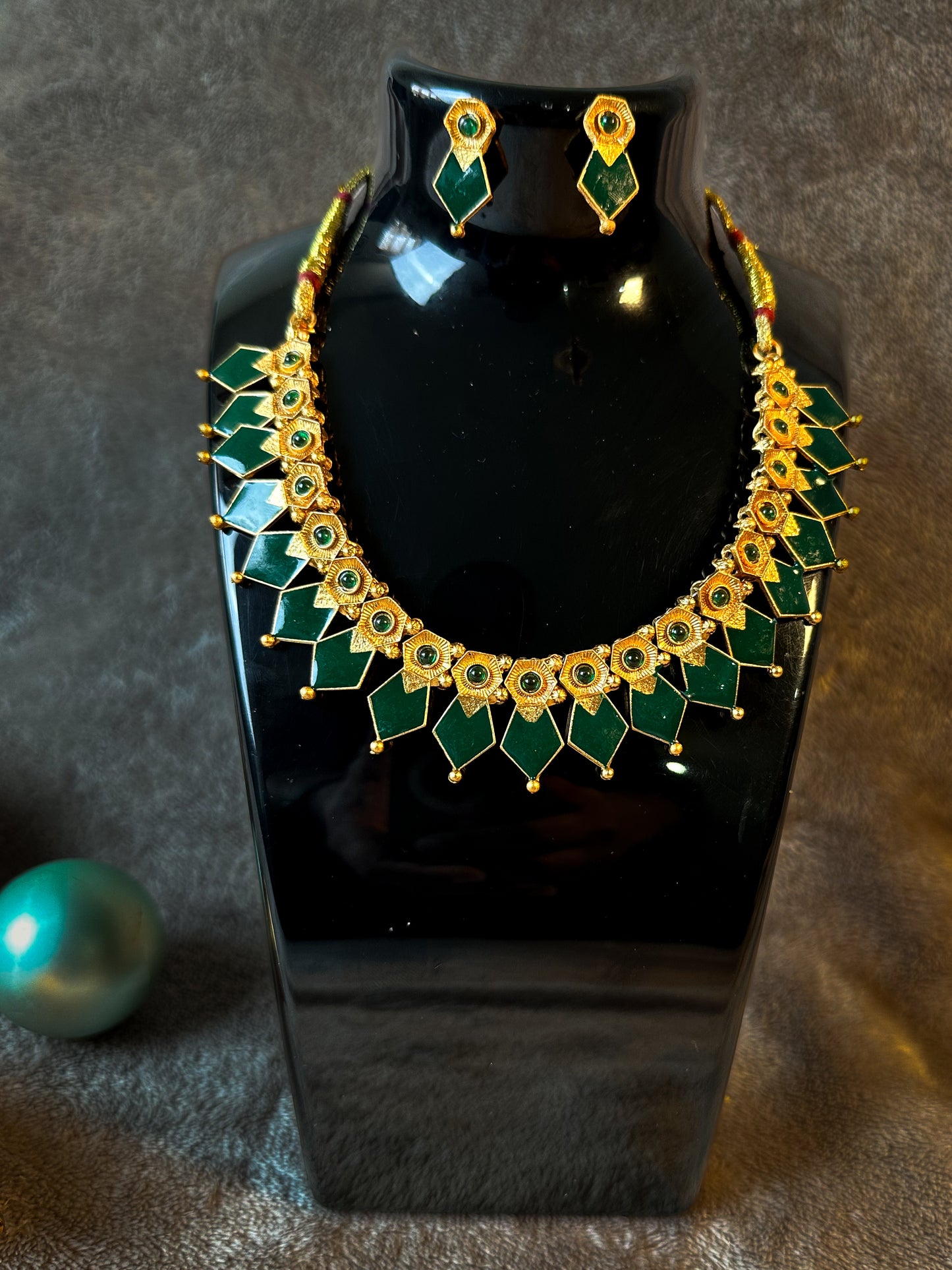 Palakka Kerala necklace with earrings