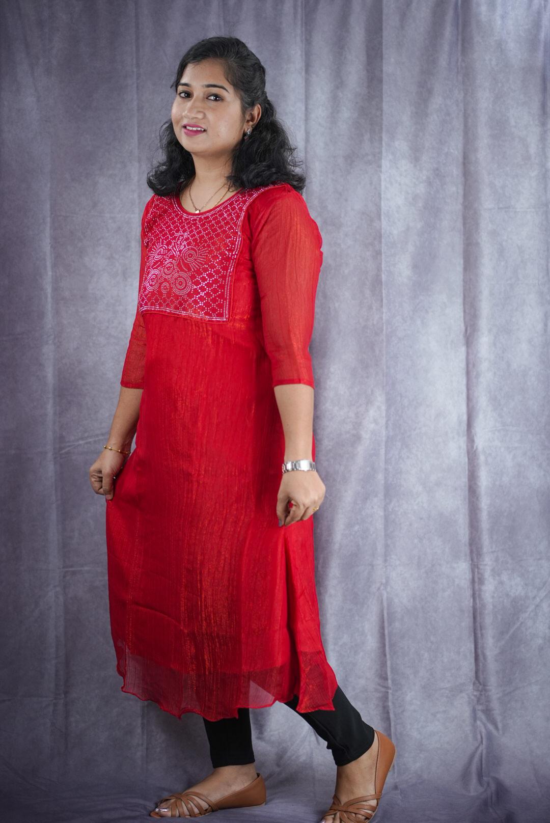 Georgette Kurti top(KER-2011)