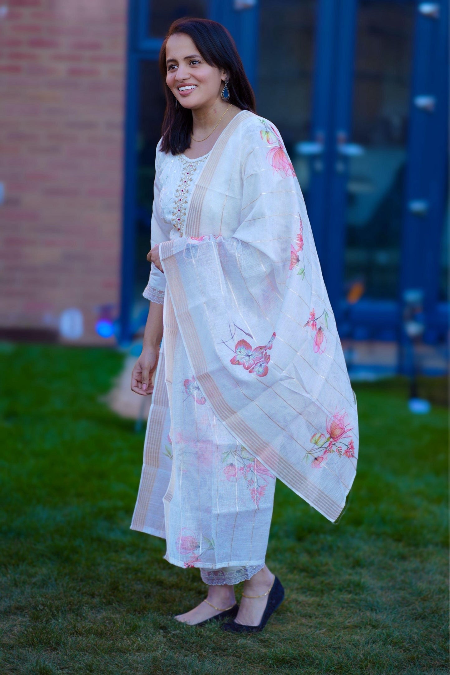 Linen Silk Kurti set(KC-1121)