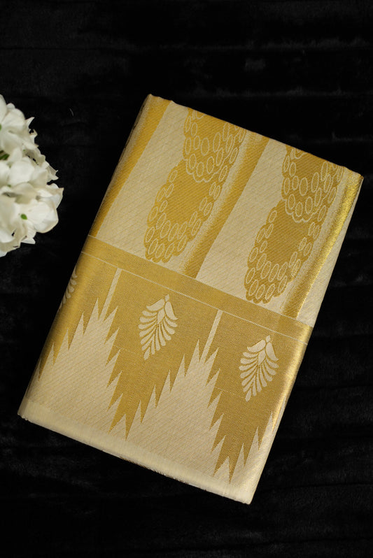 Golden kasavu tissue saree(SAR-218)